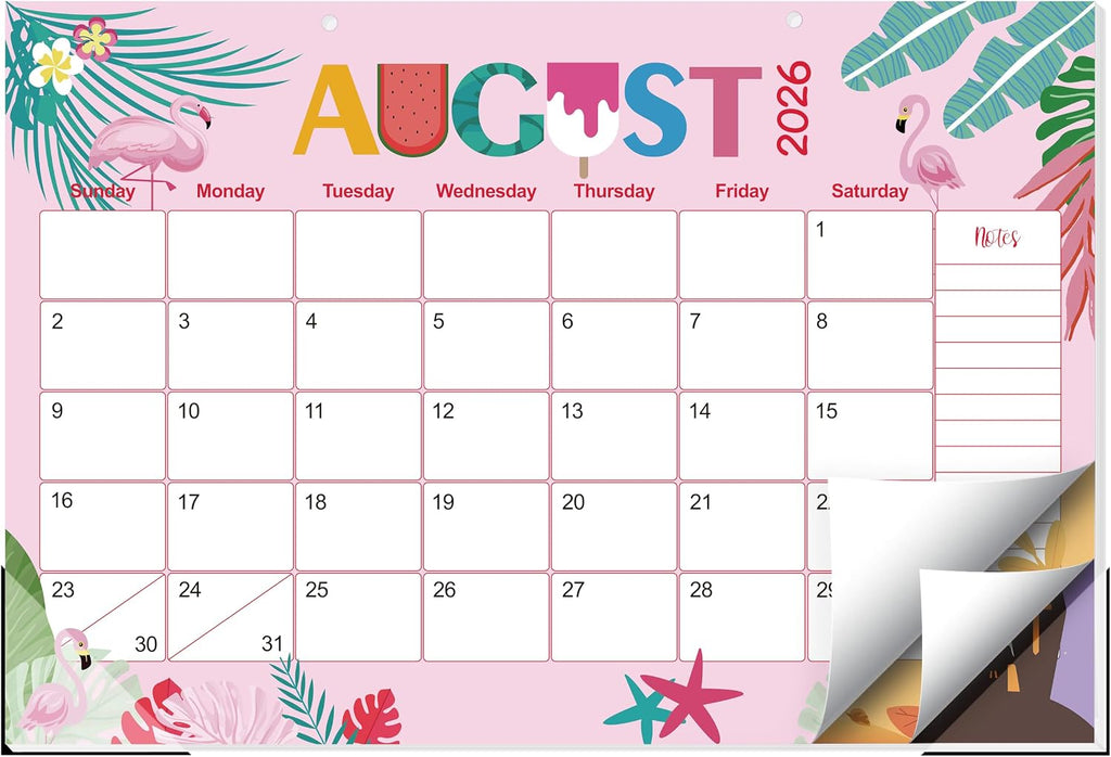 Guasslee Desk Calendar 2026-2027, 19-Month School Year Calendar, 2026 Jun. - 2027 Dec, 17"x11.5" Large Monthly Desk Planner with Corner Protectors, Ample Blocks ＆ Notes for Home Office