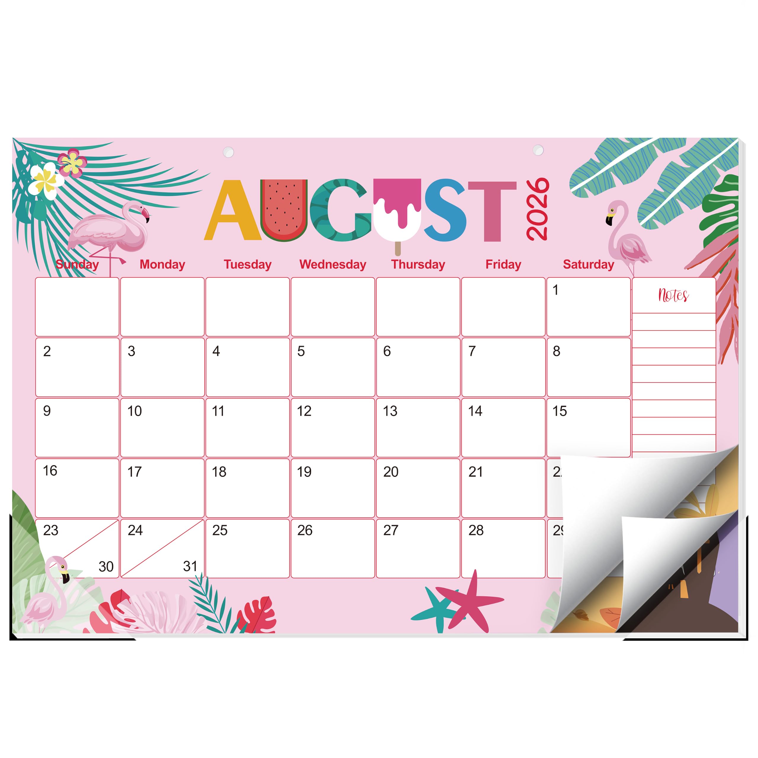 Guasslee Desk Calendar 2026-2027, 19-Month School Year Calendar, 2026 Jun. - 2027 Dec, 17"x11.5" Large Monthly Desk Planner with Corner Protectors, Ample Blocks ＆ Notes for Home Office