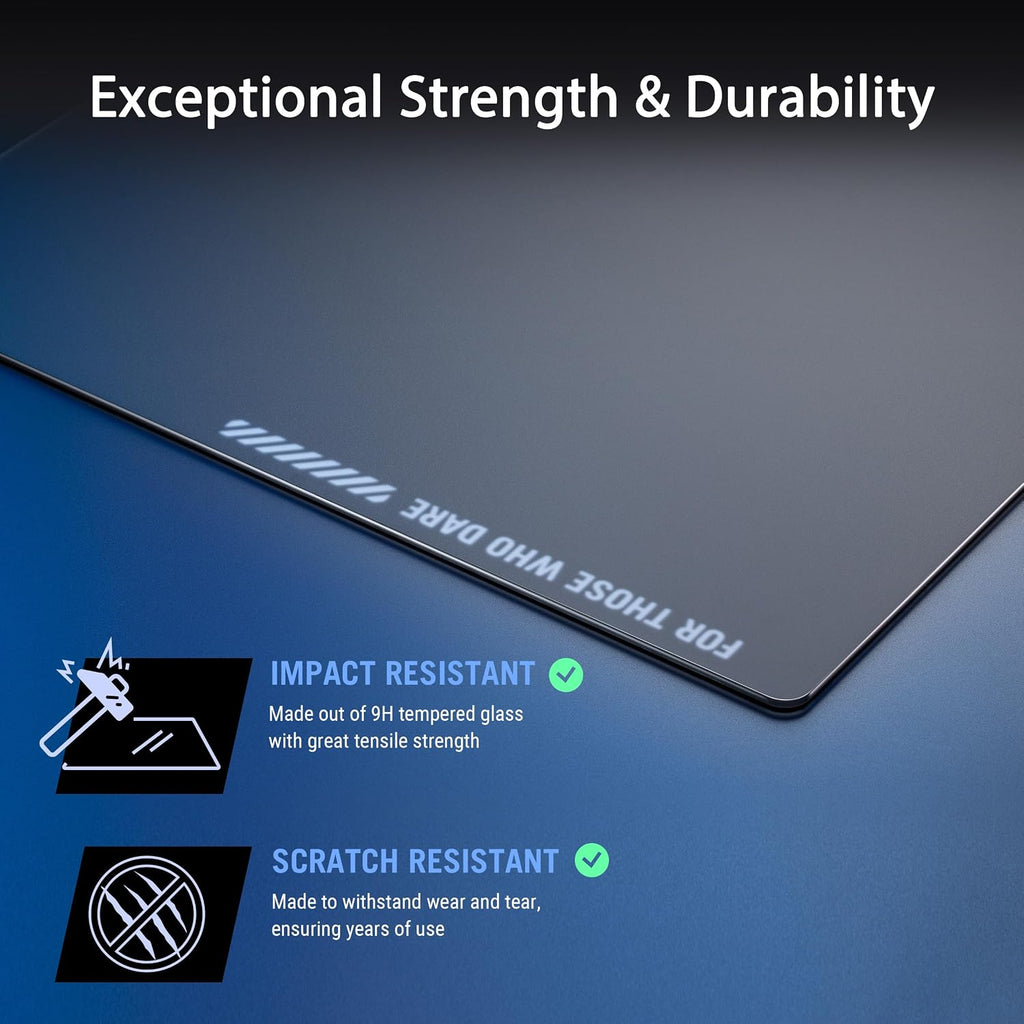 ASUS ROG Moonstone Ace L Glass Gaming Mouse Pad, 19.7” x 15.7” - Black