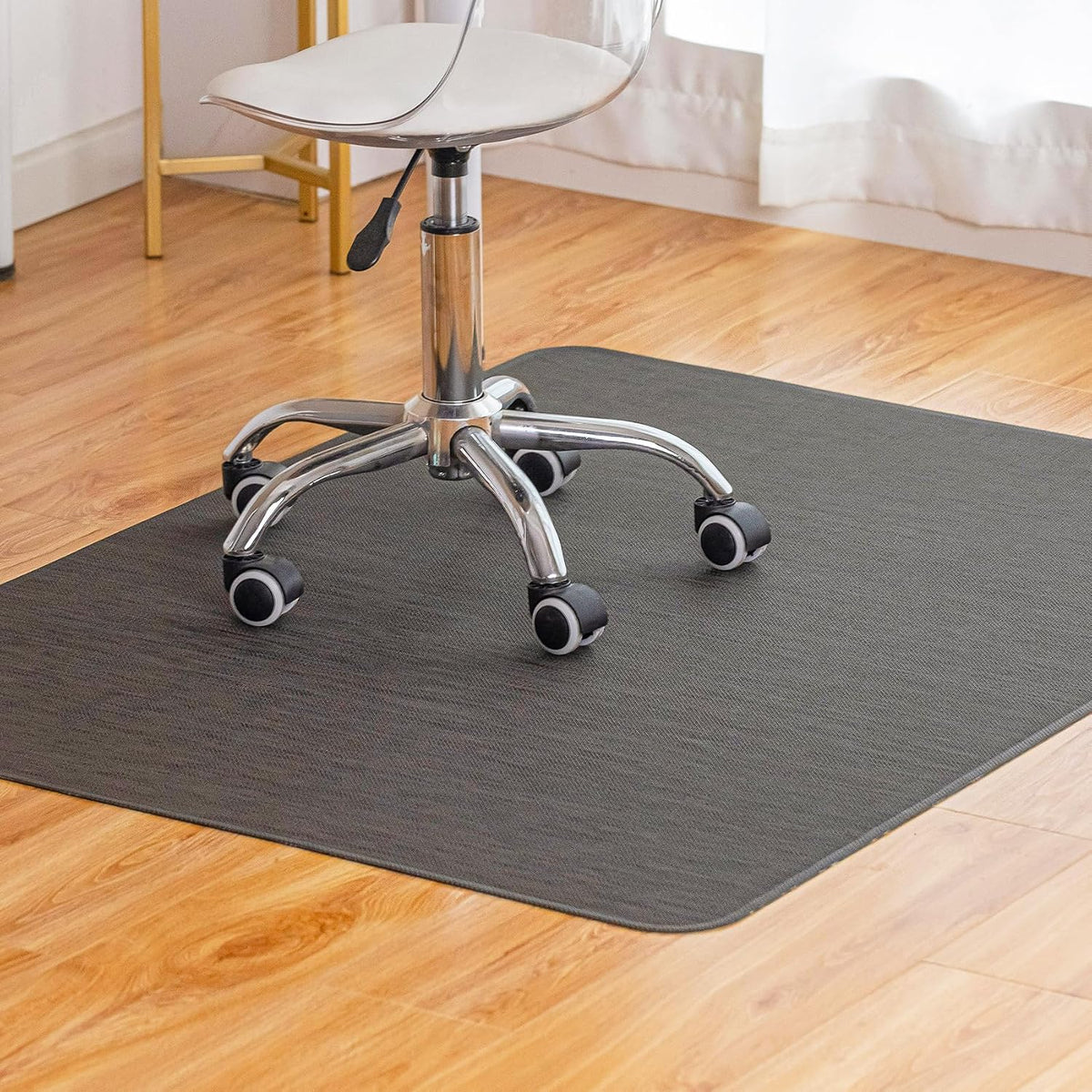 Baroyal Office Chair Mat for Hardwood Floor Under Desk Computer Rolling Chair Mat for Wood/Tile Floor Non-Slip Heavy Duty Desk Rug PVC Plastic Hard Floor Protector 36" x 48" (Espresso)