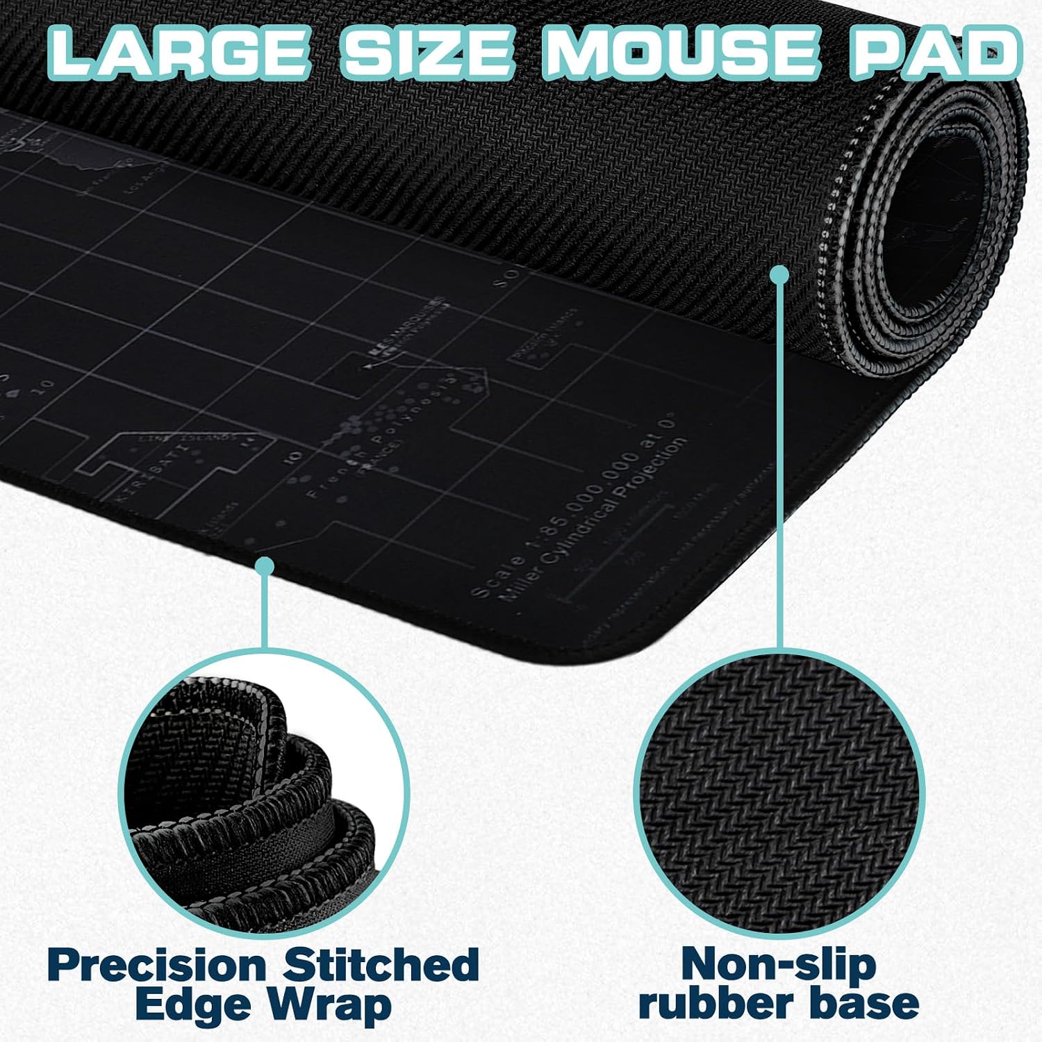 Mouse Pad Gaming - Desk Mat for Keyboard and Mouse - Large Mouse Pads for Desk, Gaming Mousepad with Non-Slip Base, Desks Pad (31.5" X 11.8") for Game, Office and Home