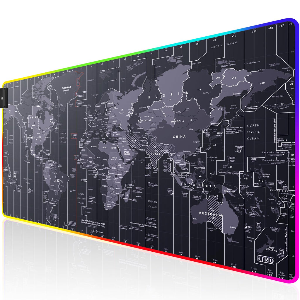 KTRIO Large Gaming Mouse Pad Desk Mat for Gamer, 31.5" x 15.7", Black, XXL
