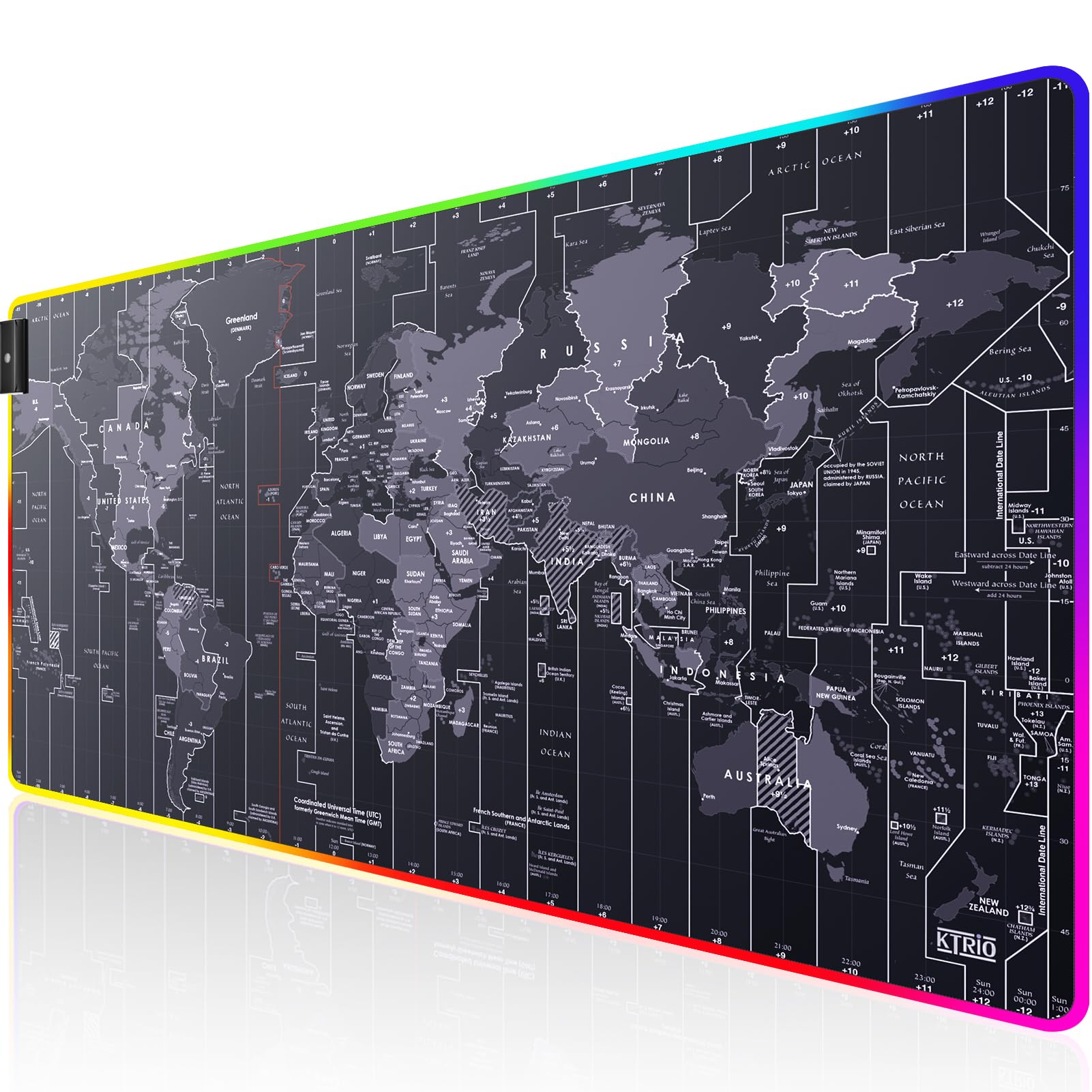 KTRIO Large Gaming Mouse Pad Desk Mat for Gamer, 31.5" x 15.7", Black, XXL