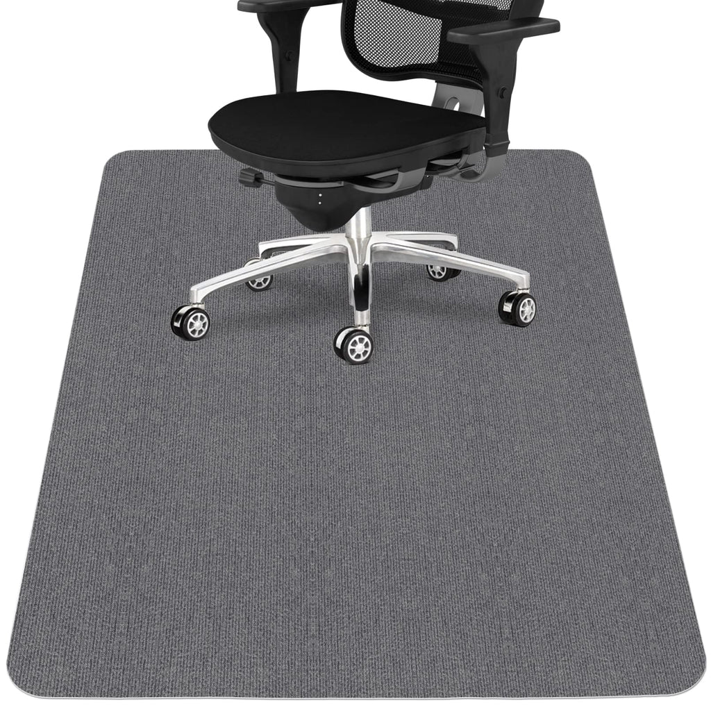 Sycoodeal Office Chair Mat for Hardwood Floor,Office Computer Gaming Chair Mat for Tile Floor,Large Floor Protector Rug,Anti-Slip,Easy to Clean,Pure Black(48"x36")