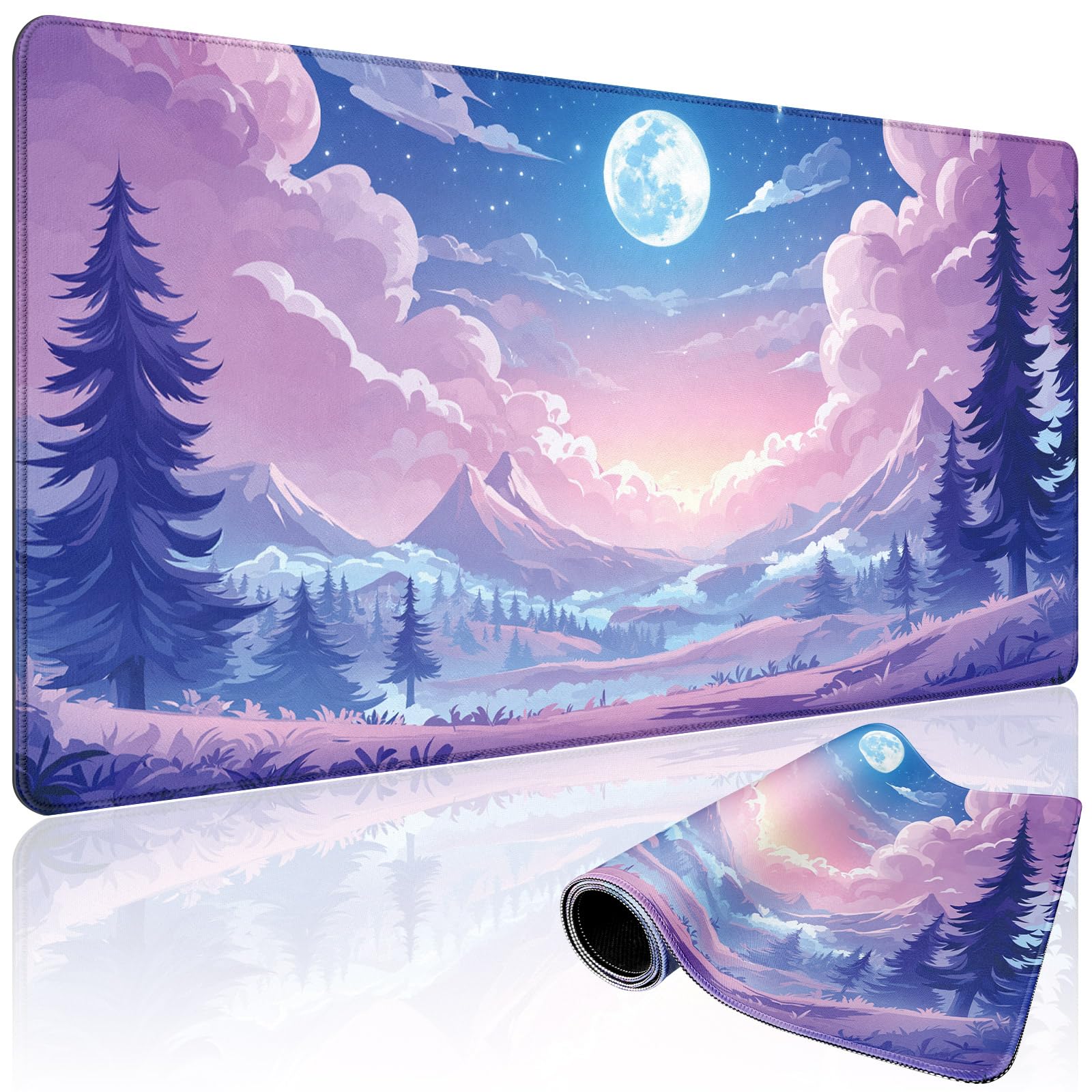 Mystical Gothic Library Large Gaming Mouse Pad Desk Mat 31.5x15.7