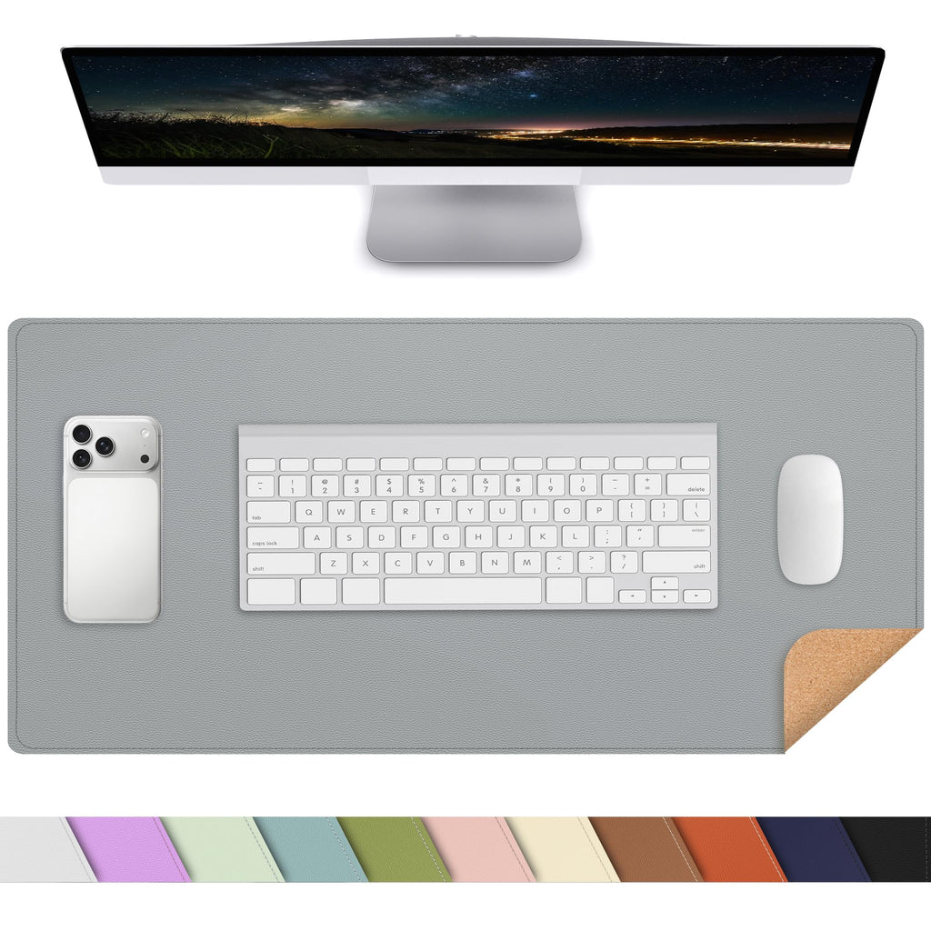 AFIING Large Desk Mat, 47" x 17", Black