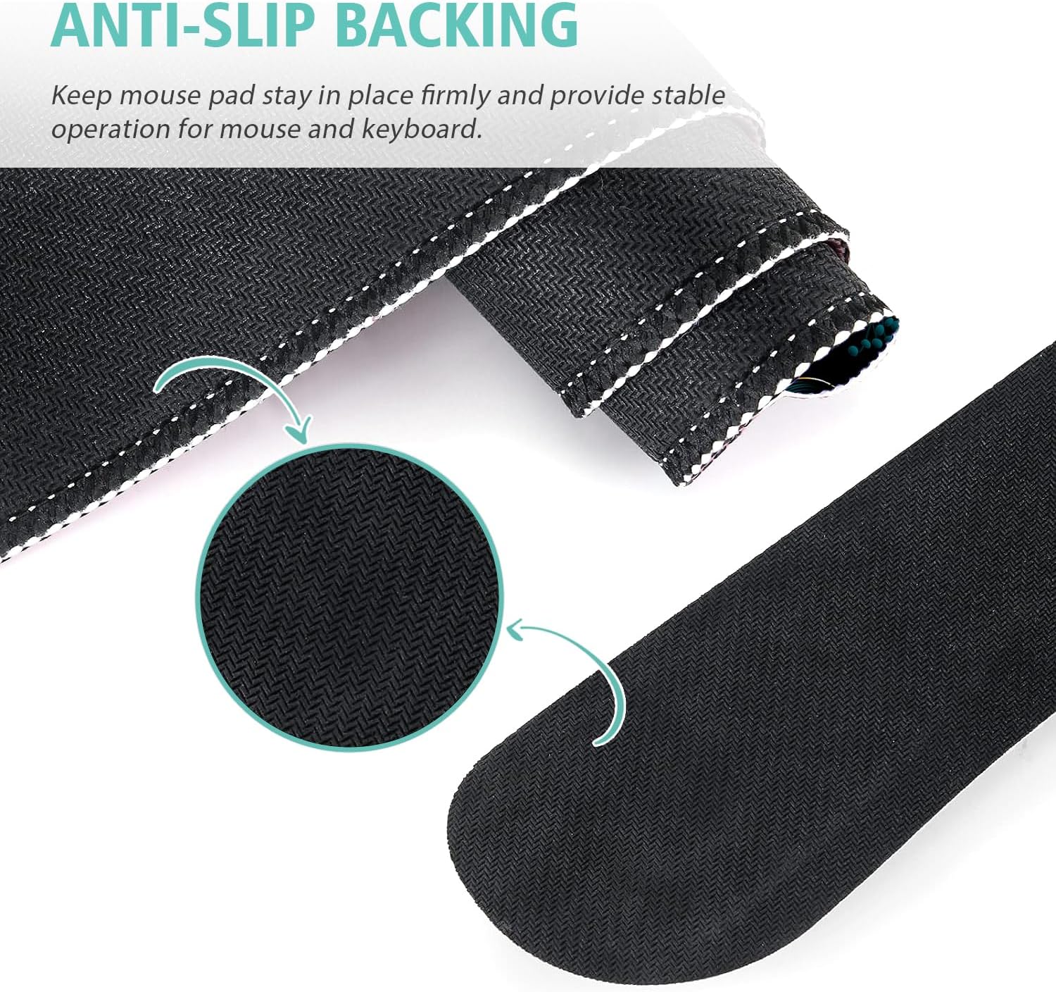 Keyboard Mouse Pad Set,Large Gaming Mouse Pad+Keyboard Wrist Rest+Wrist Rest+Coaster,Computer Desk pad Set Wrist Support for Office Desktop Laptop. (35.4" x 15.7") Extended Desk Mat (Floral)
