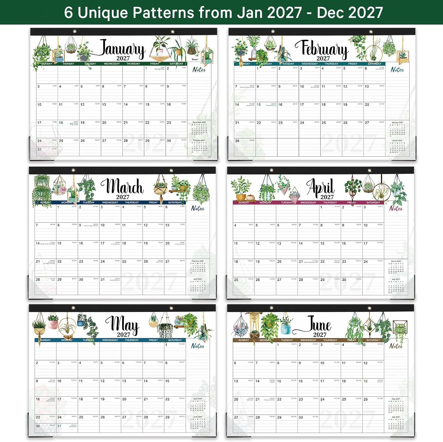 2027 Desk Calendar - Desktop Calendar 2027, JAN. 2027 - DEC. 2027