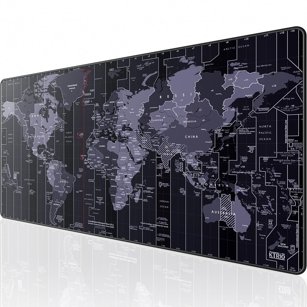 KTRIO Large Gaming Mouse Pad Desk Mat for Gamer, 31.5" x 15.7", Black, XXL
