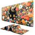 BOSOBO Extended Gaming Desk Mat, XXL Full Cover 31.5 x 11.8 Inches, Black Leopard Print