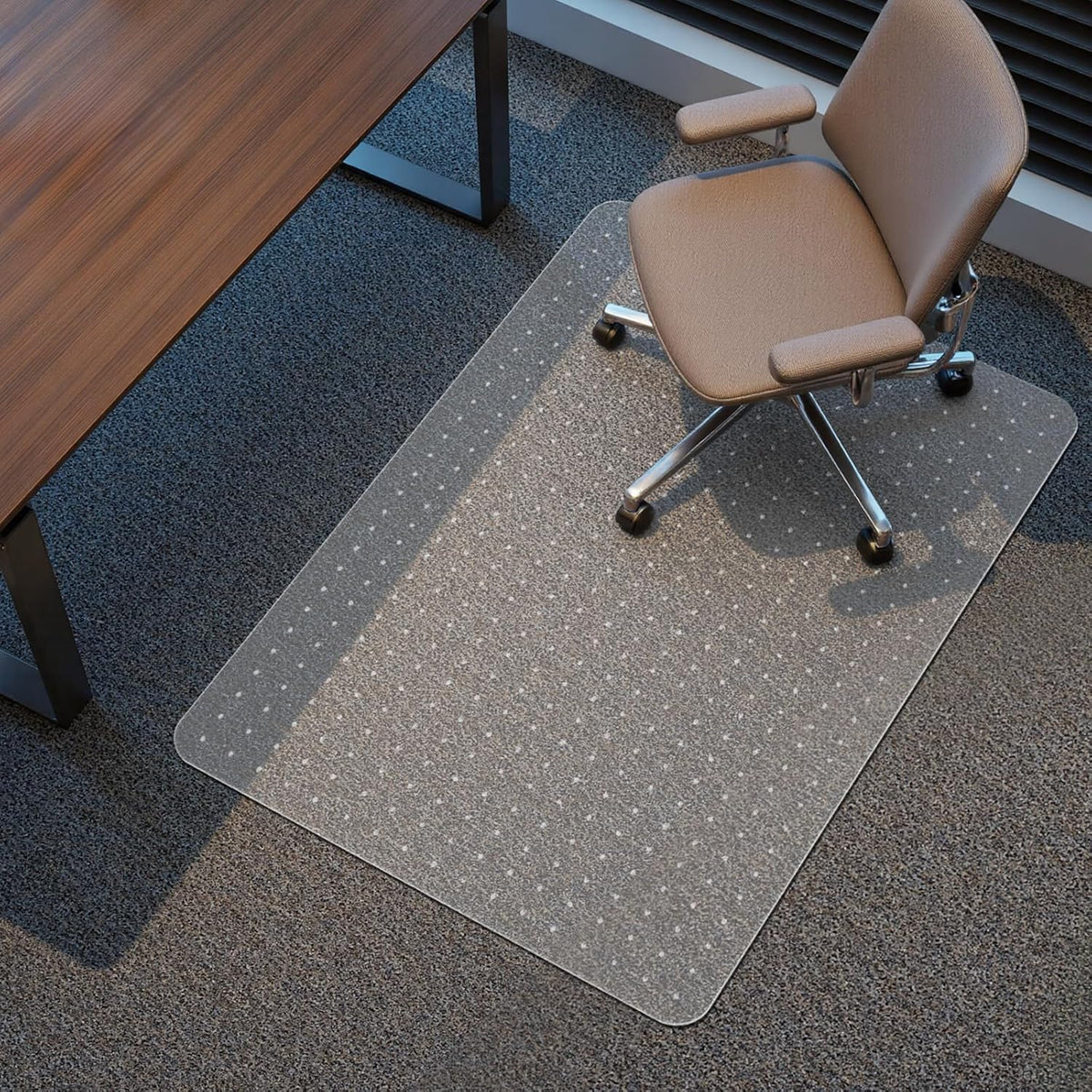 Kuyal Office Chair Mat for Carpet, Clear Heavy Duty Computer Chair Mat