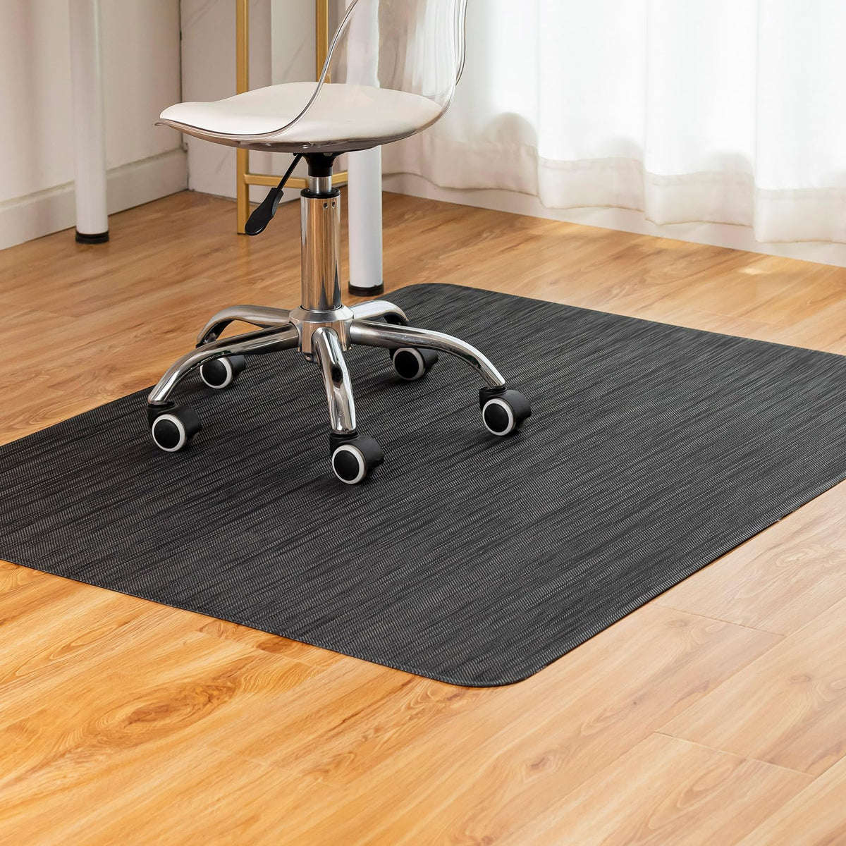 Baroyal Office Chair Mat for Hardwood Floor Under Desk Computer Rolling Chair Mat for Wood/Tile Floor Non-Slip Heavy Duty Desk Rug PVC Plastic Hard Floor Protector 36" x 48" (Espresso)