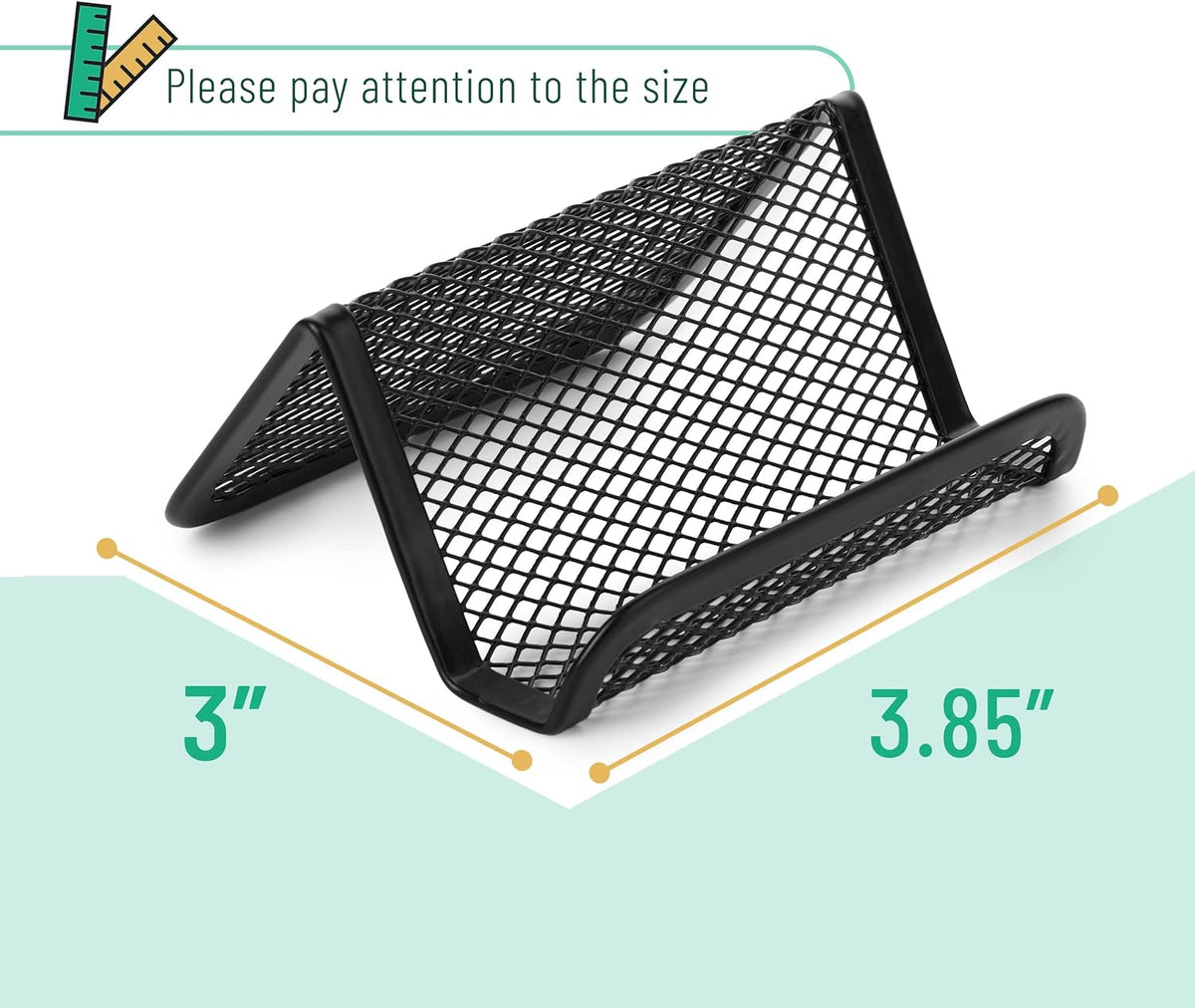 Mr. Pen- Metal Mesh Business Card Holders, 3 Pack, Black