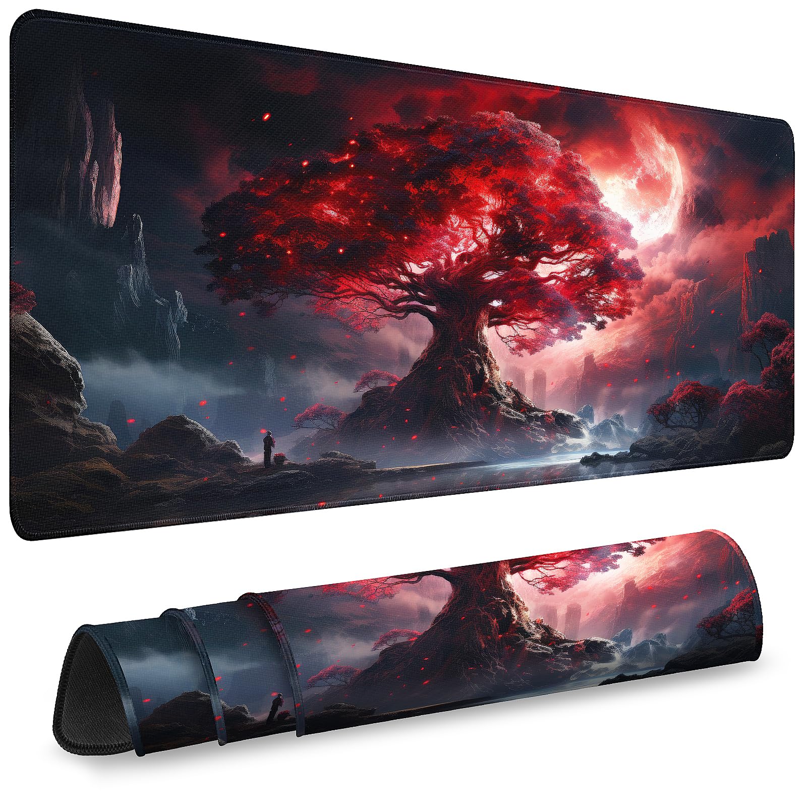 Mouse Pad Gaming - Desk Mat for Keyboard and Mouse - Large Mouse Pads for Desk, Gaming Mousepad with Non-Slip Base, Desks Pad (31.5" X 11.8") for Game, Office and Home