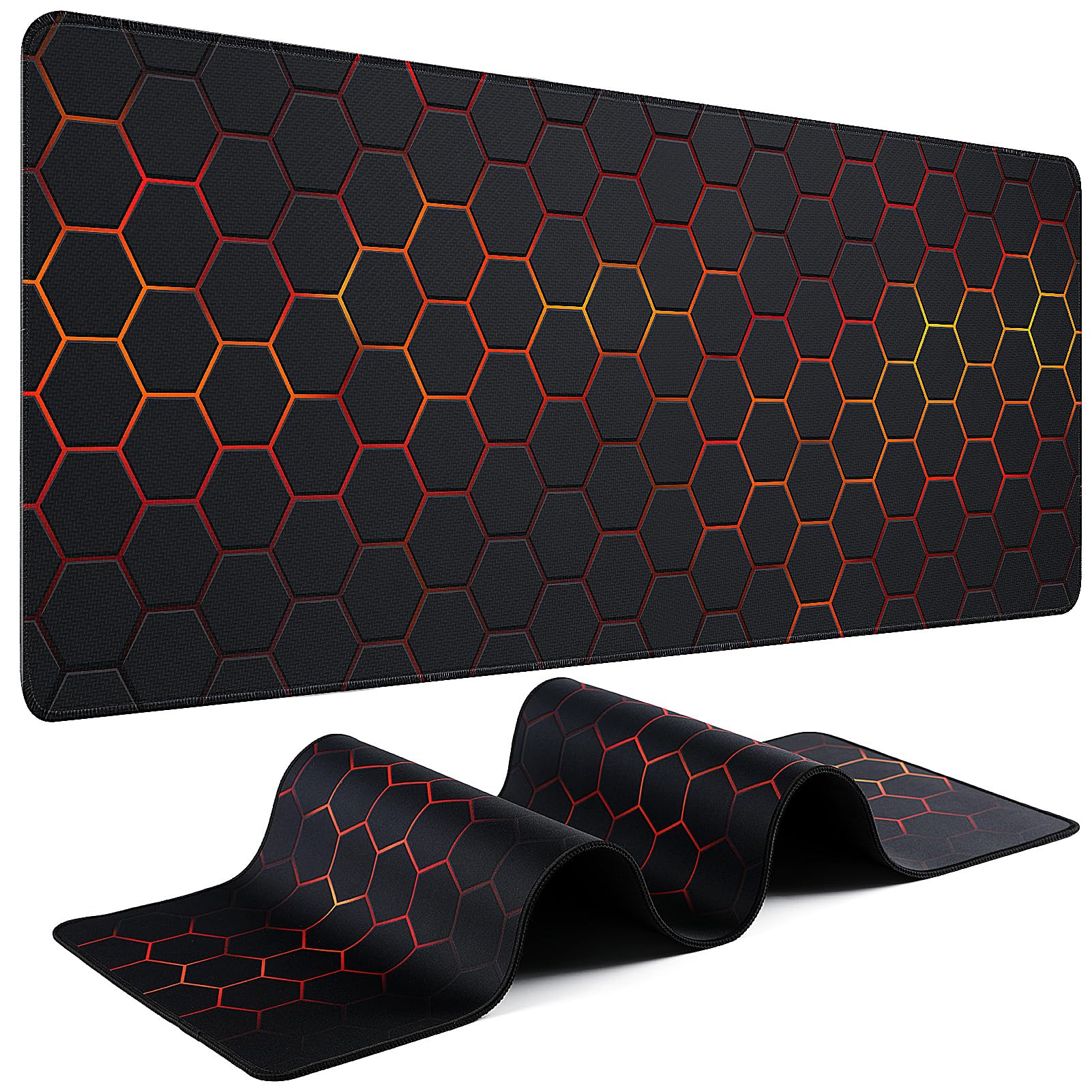 Mouse Pad Gaming - Desk Mat for Keyboard and Mouse - Large Mouse Pads for Desk, Gaming Mousepad with Non-Slip Base, Desks Pad (31.5" X 11.8") for Game, Office and Home
