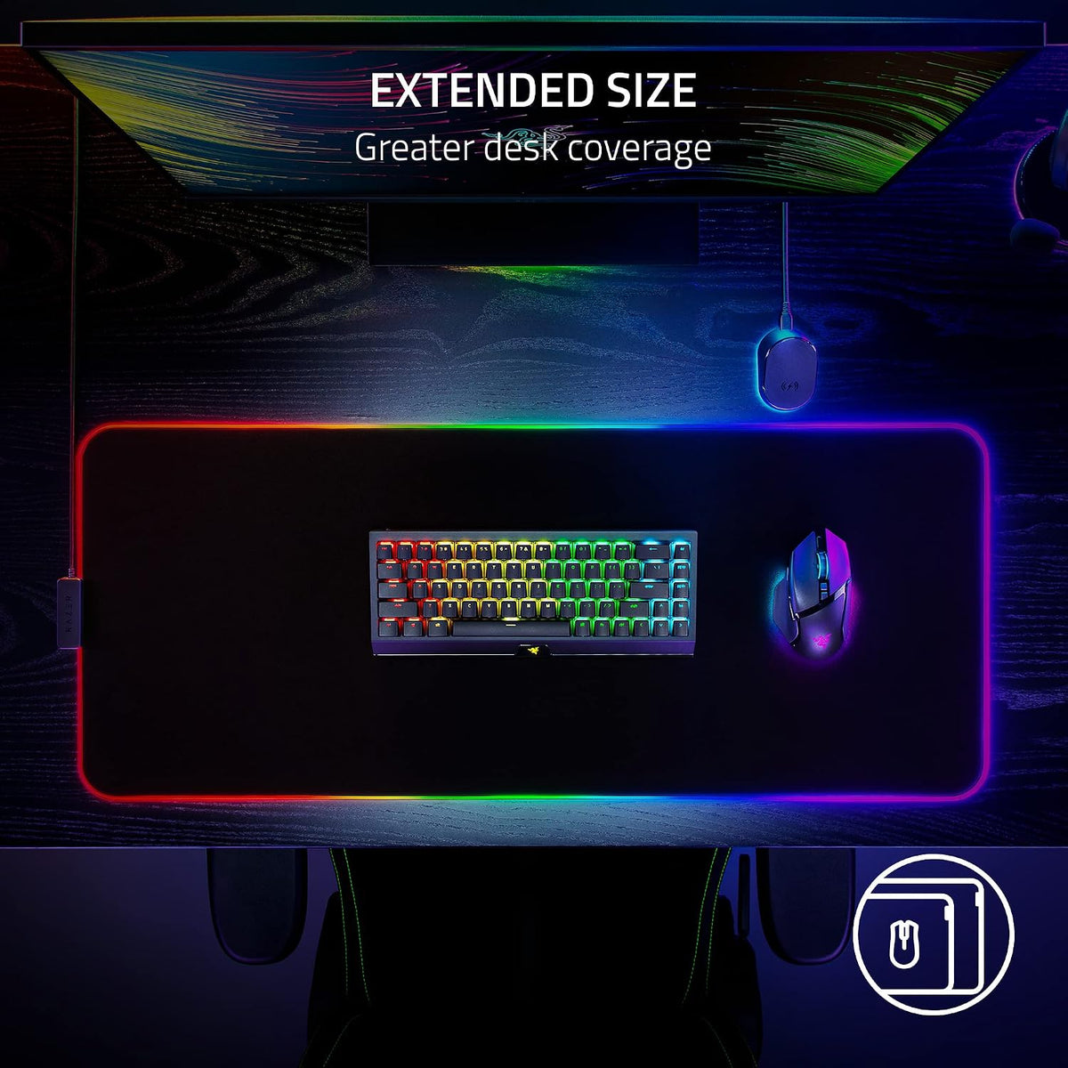 Razer Strider Chroma Hybrid Gaming Mouse Mat with Chroma RGB