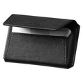 VULKIT Leather Business Card Holder Case for Men Slim Pocket Business Card Wallet Name Card Case Holder, Holds 20 Business Cards Brown