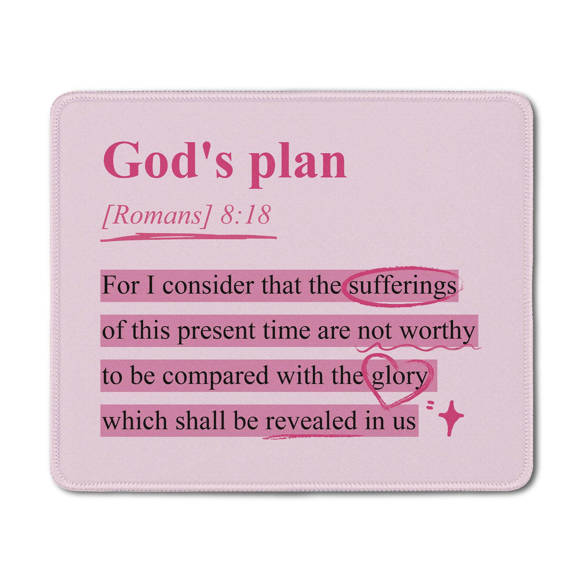 Inspirational Christian God Says I Am Mouse Pad, Minimalist Boho Floral Bible Verse Affirmation Mouse Pads Mousepad for Home Office Dorm Computers Laptop Supplies Desk Accessories, 9.5x7.9 Inch