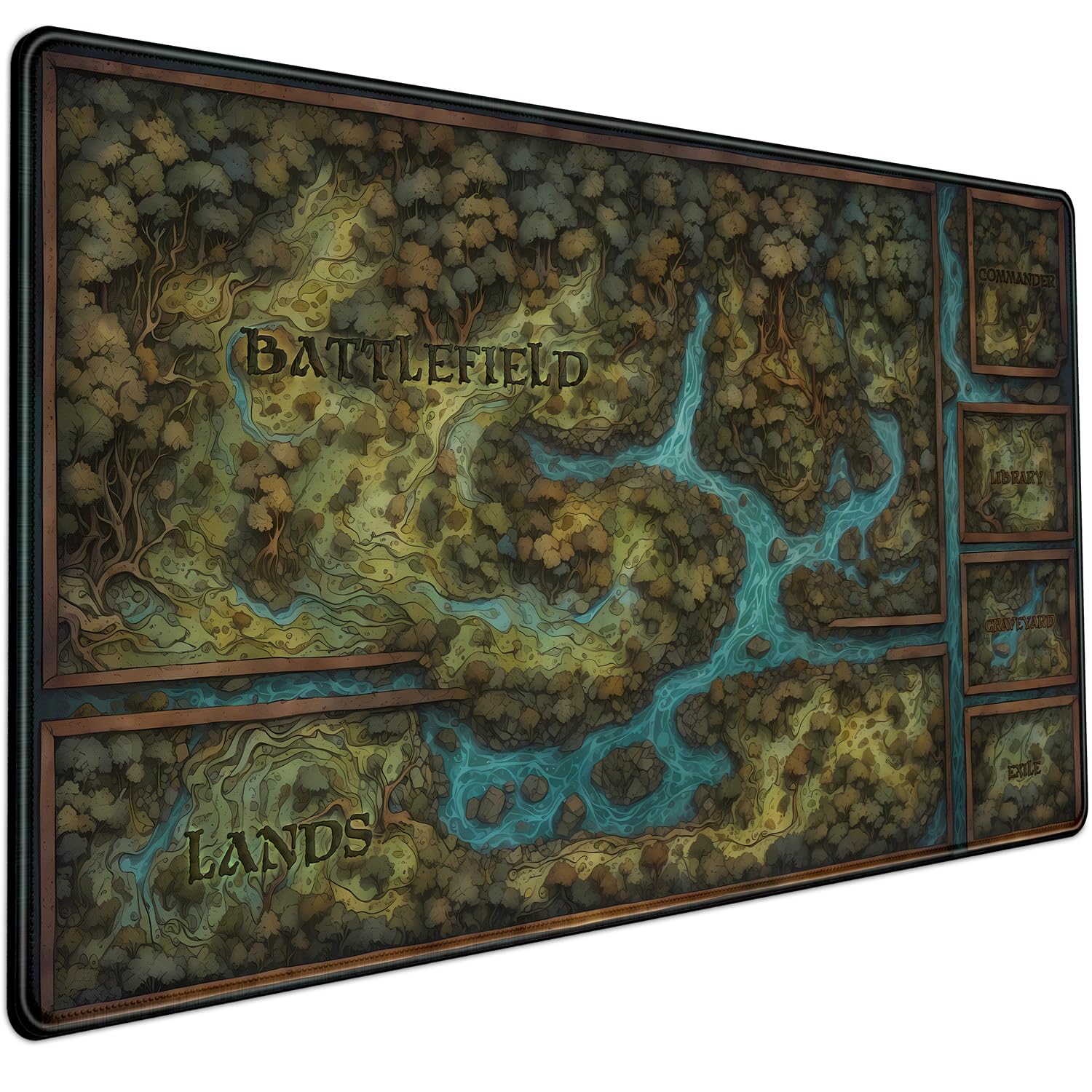 Black Vintage Desk Pad - Large Mouse Pad & Laptop Keyboard Mat - Non-Slip Base - 31.5 x 15.8 in - Gaming & Office Desk Decor