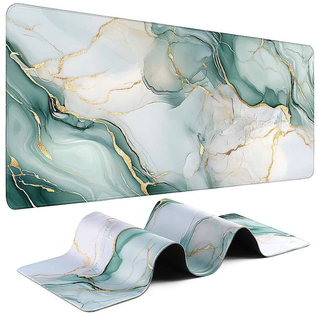 Mouse Pad Gaming - Desk Mat for Keyboard and Mouse - Kanagawa Large Mouse Pad for Desk, Japanese Sea Wave Mousepad (31.5 x 11.8inch) with Non-Slip Base, Desks Pad Mat for Game, Office and Home