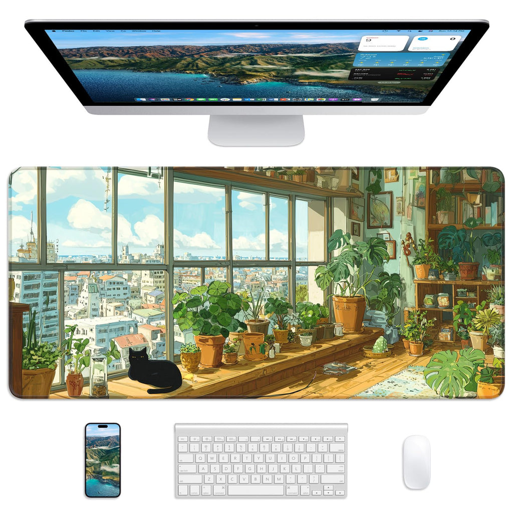 Mouse Pad 31.5x11.8in Large Desk Mat Non-Slip for Office