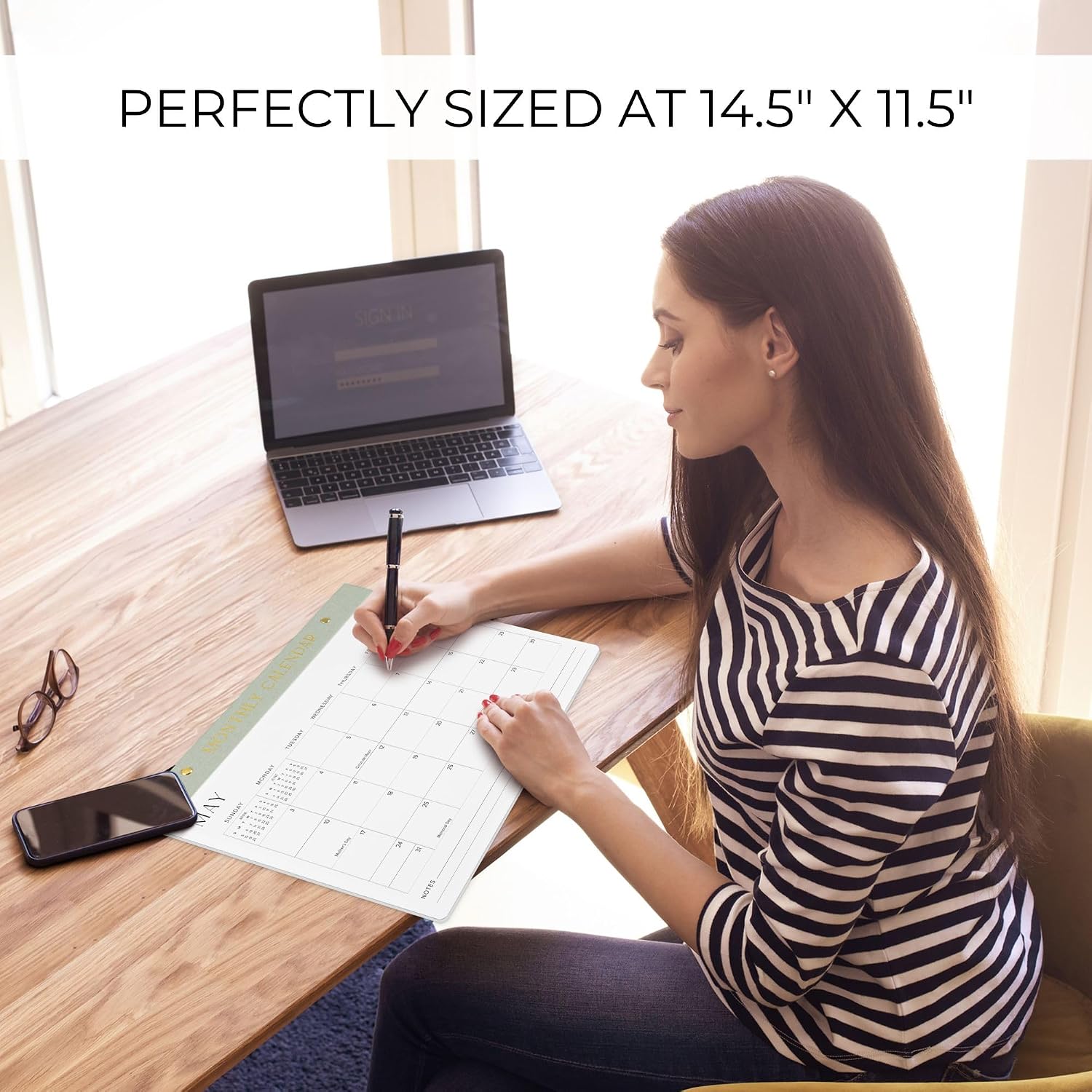 Aesthetic 2026-2027 Desk Calendar - Runs From January 2026 Until July 2027