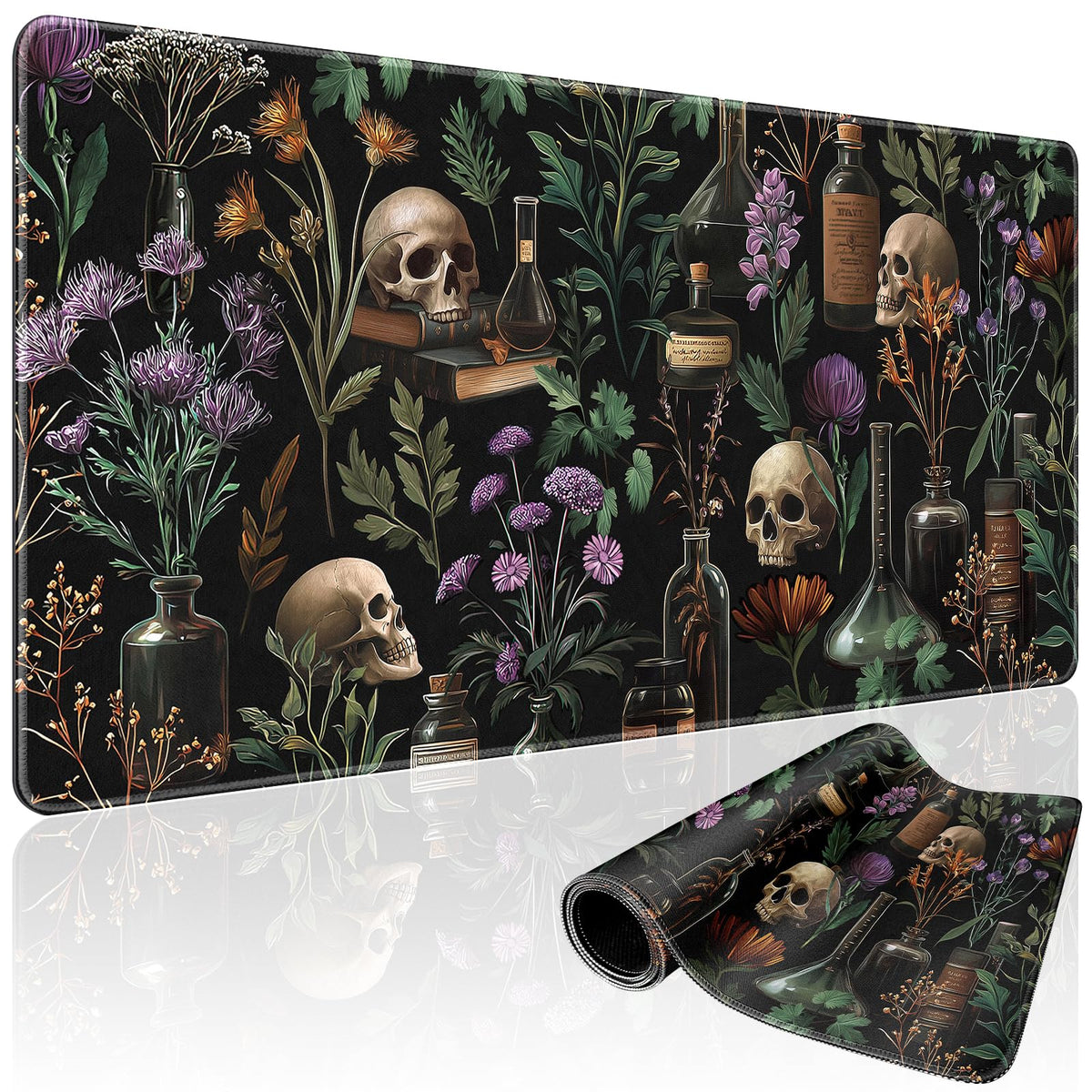 Mystical Gothic Library Large Gaming Mouse Pad Desk Mat 31.5x15.7