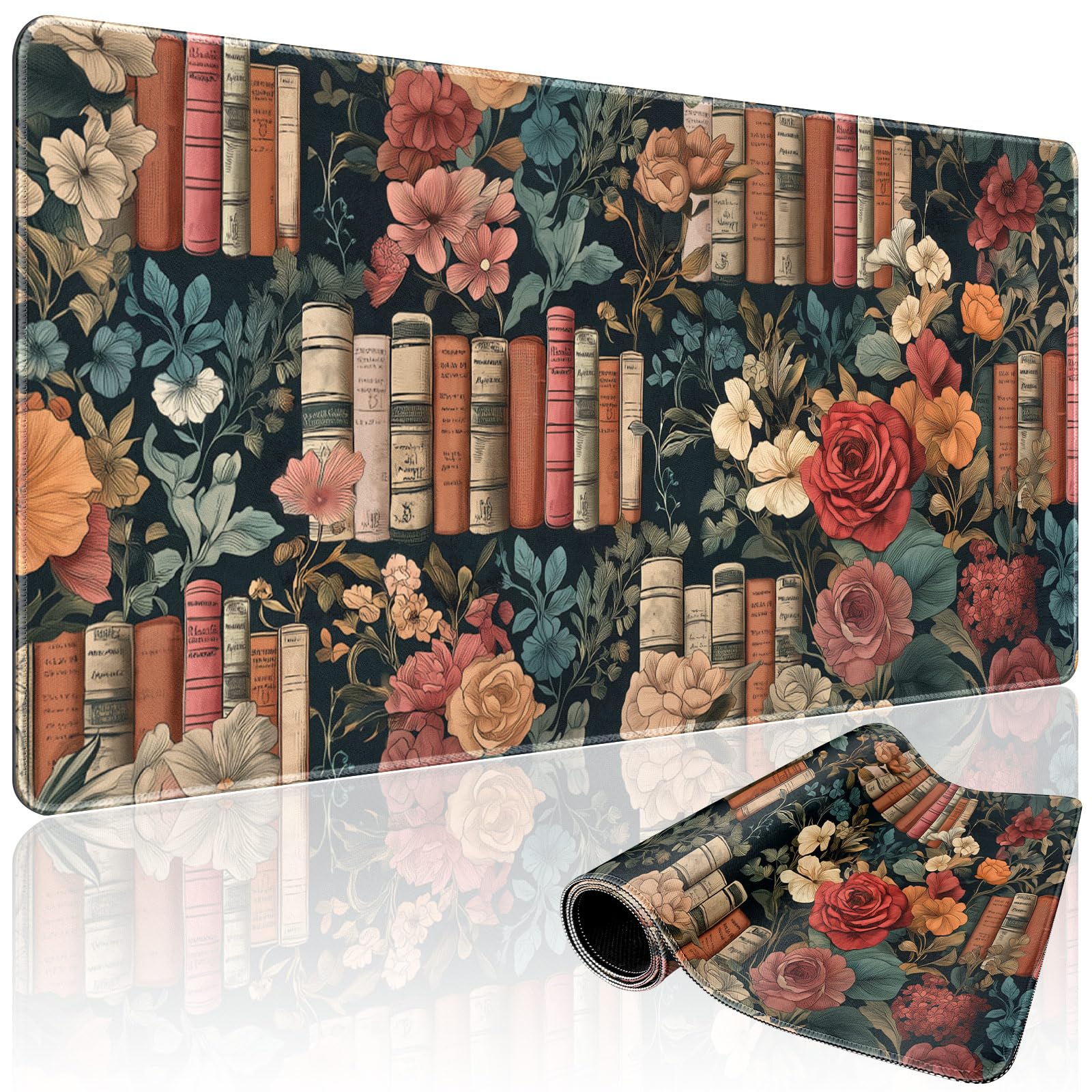 Mystical Gothic Library Large Gaming Mouse Pad Desk Mat 31.5x15.7