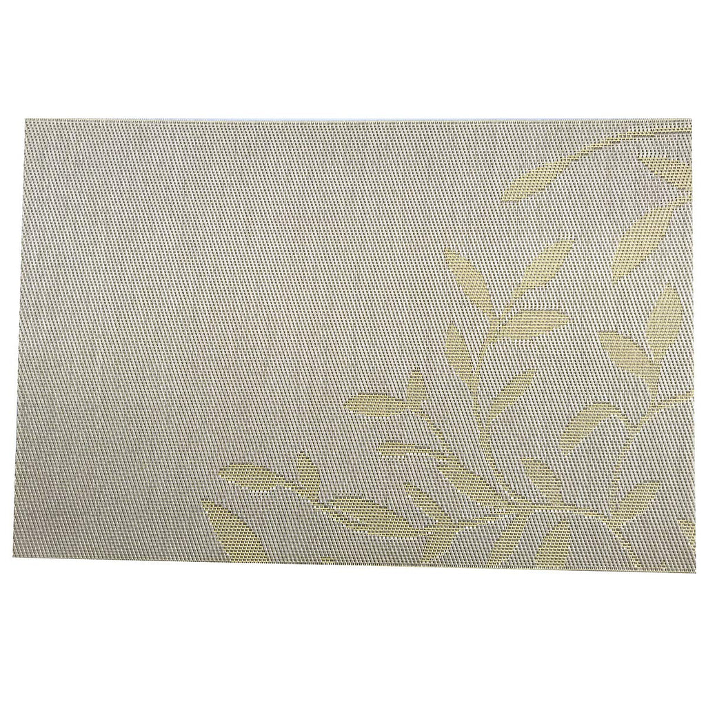 Place Mats PVC Set of 6, Table Placemats Set of 6 PVC Table Mats Natural Color (6 pcs, Red Leaves)