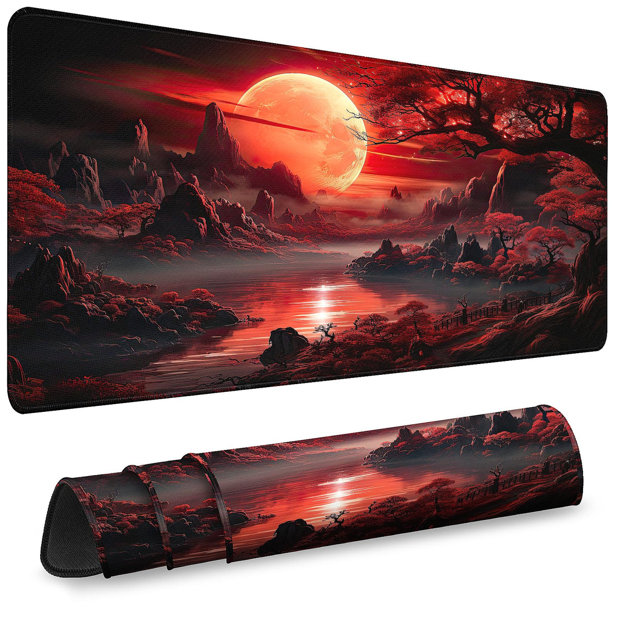 Mouse Pad Gaming - Desk Mat for Keyboard and Mouse - Large Mouse Pads for Desk, Gaming Mousepad with Non-Slip Base, Desks Pad (31.5" X 11.8") for Game, Office and Home
