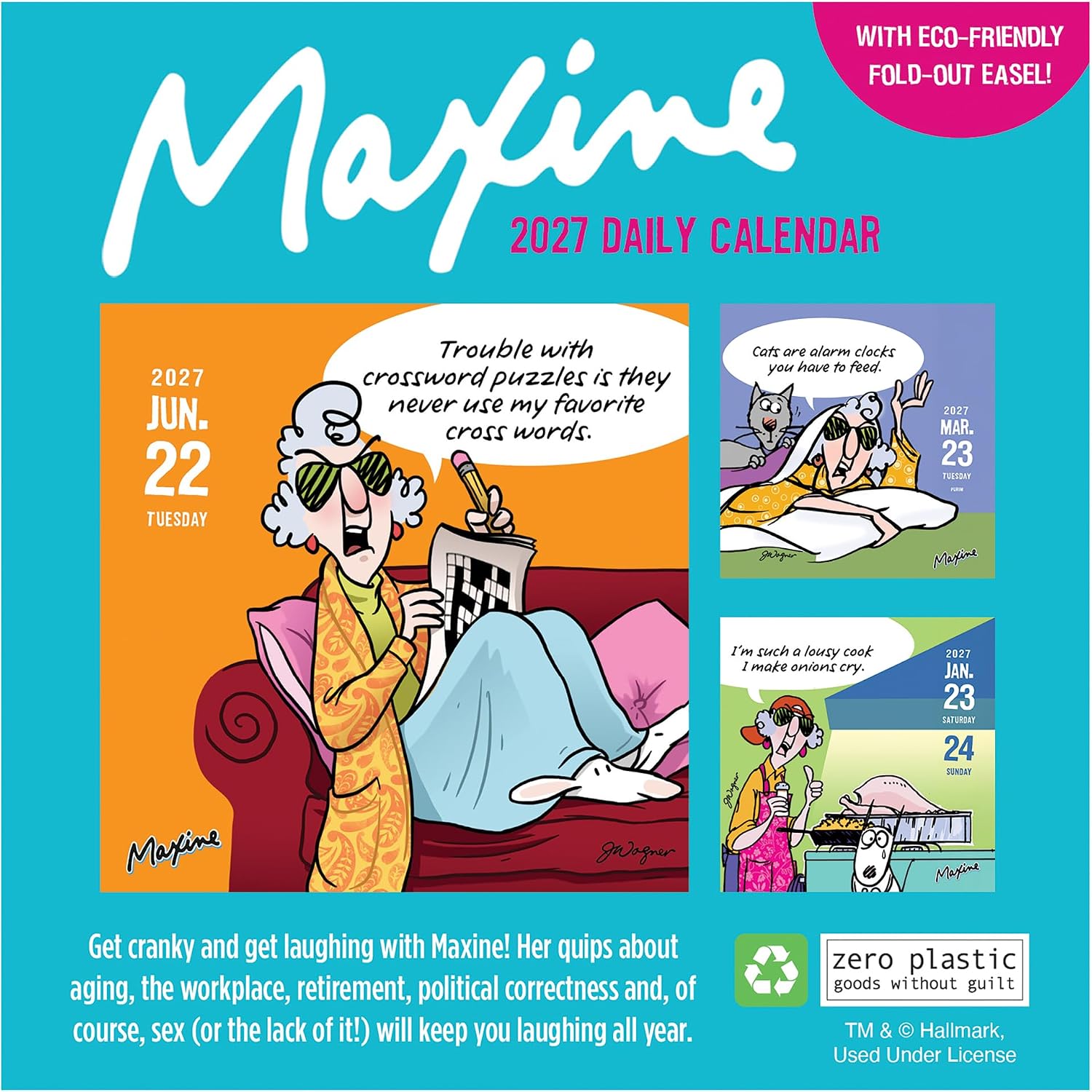 TF Publishing 2027 Maxine Daily Desktop Calendar - 5.25 in x 5.25 in