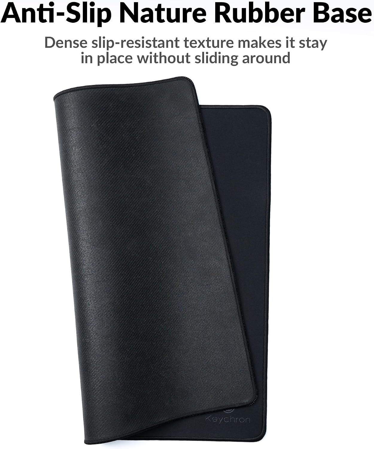 Keychron XL Gaming Mouse Pad Desk Mat, 35.4" × 15.7", Soft Micro-Weave Surface, Non-Slip Rubber Base, Anti-Fray Stitched Edges, Extended Large Mousepad for Gaming & Office – Black