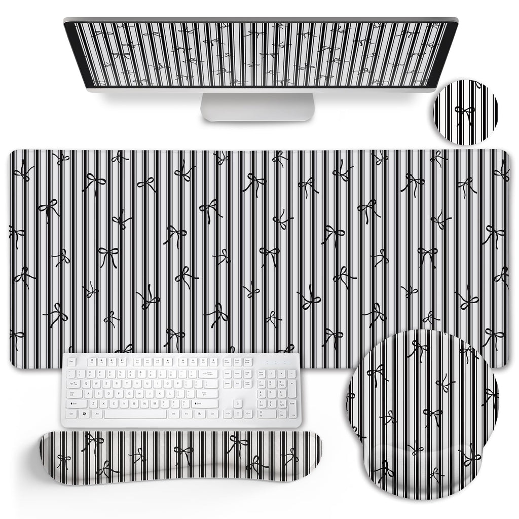 LIMKRIAN Goth Skull Mouse Pad Set Large Desk Mat for Desktop Decor