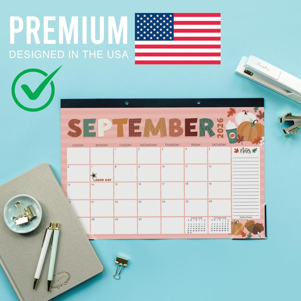 Large Teacher Desk Calendar 2026-2027 - Desktop Calendar 2026