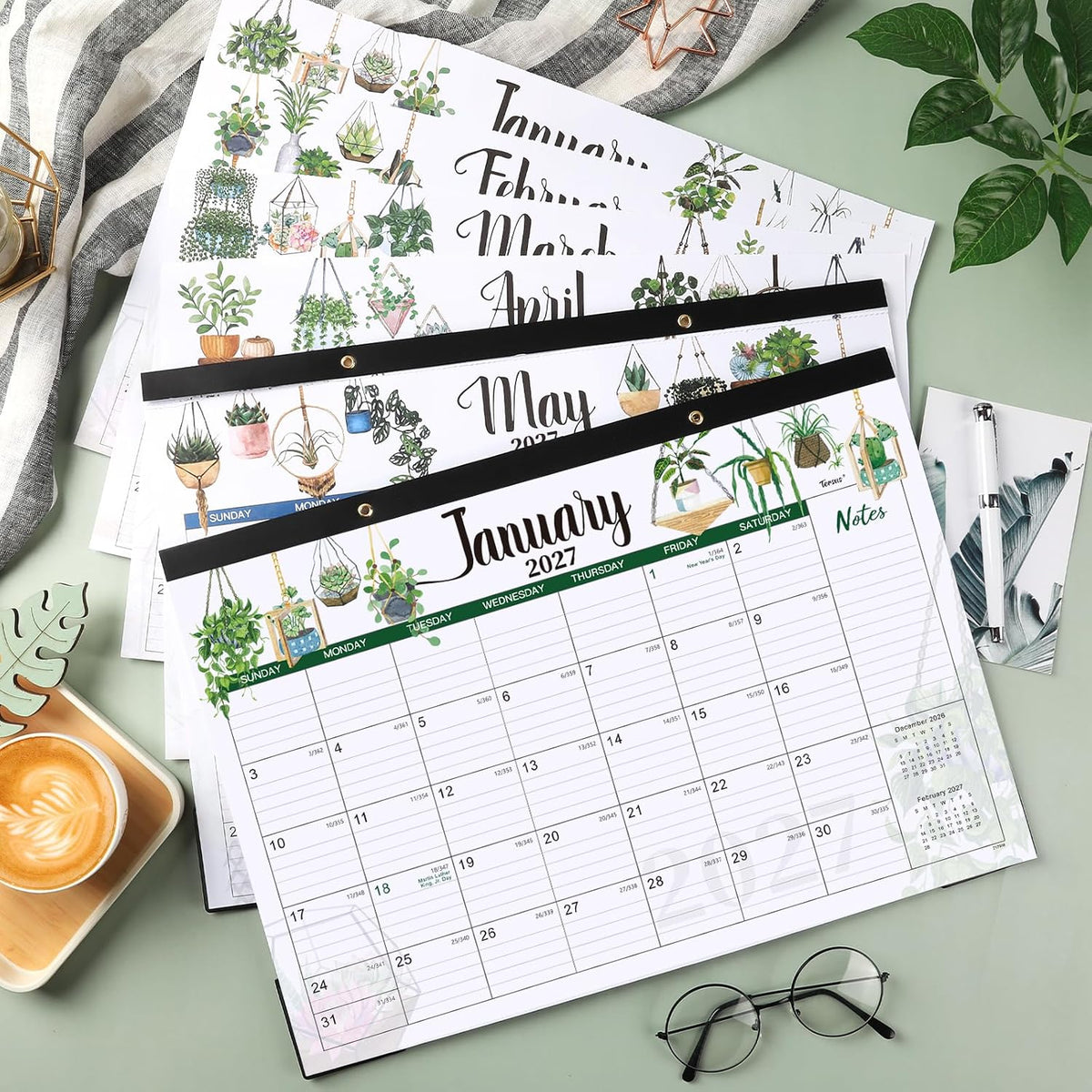 2027 Desk Calendar - Desktop Calendar 2027, JAN. 2027 - DEC. 2027
