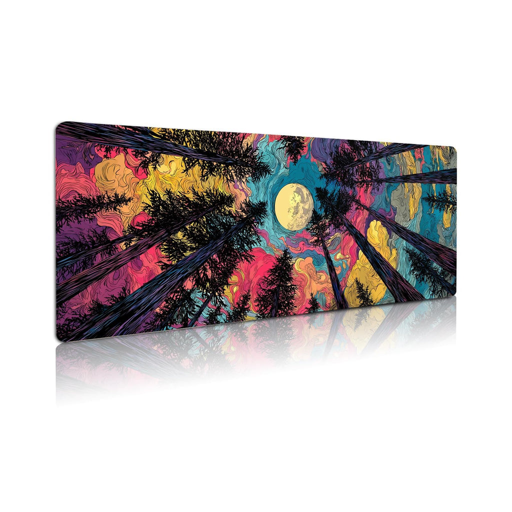 Extended Gaming Mouse Pad, Large Mouse Mat 3 mm Nature Rubber Base Mousepad with Stitched Edges, Non-Slip Desk Mat for Office Home Great Gift 31.5x11.8 Inch (Dark Canyon 5)