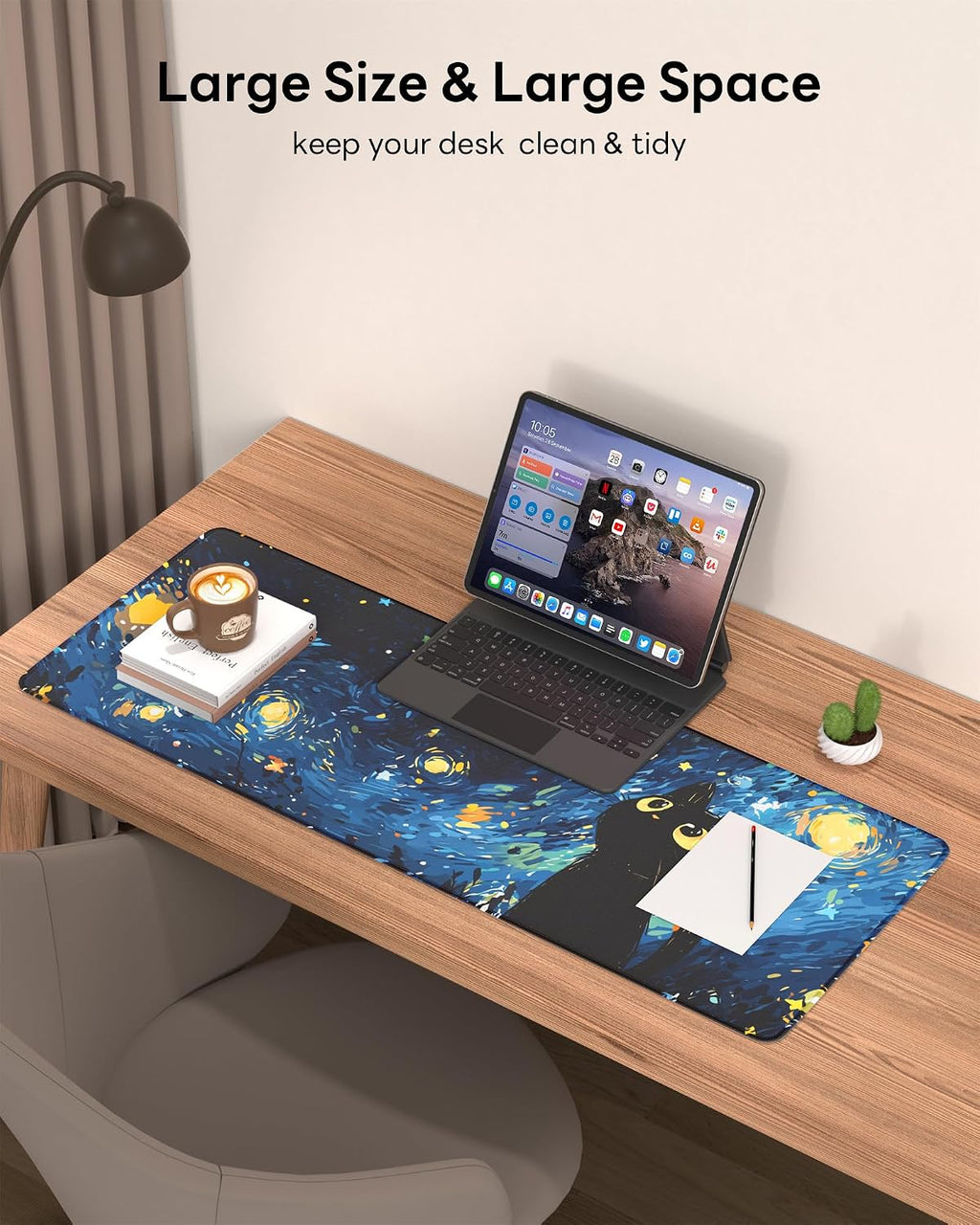 Mouse Pad 31.5x11.8in Large Desk Mat Non-Slip for Office