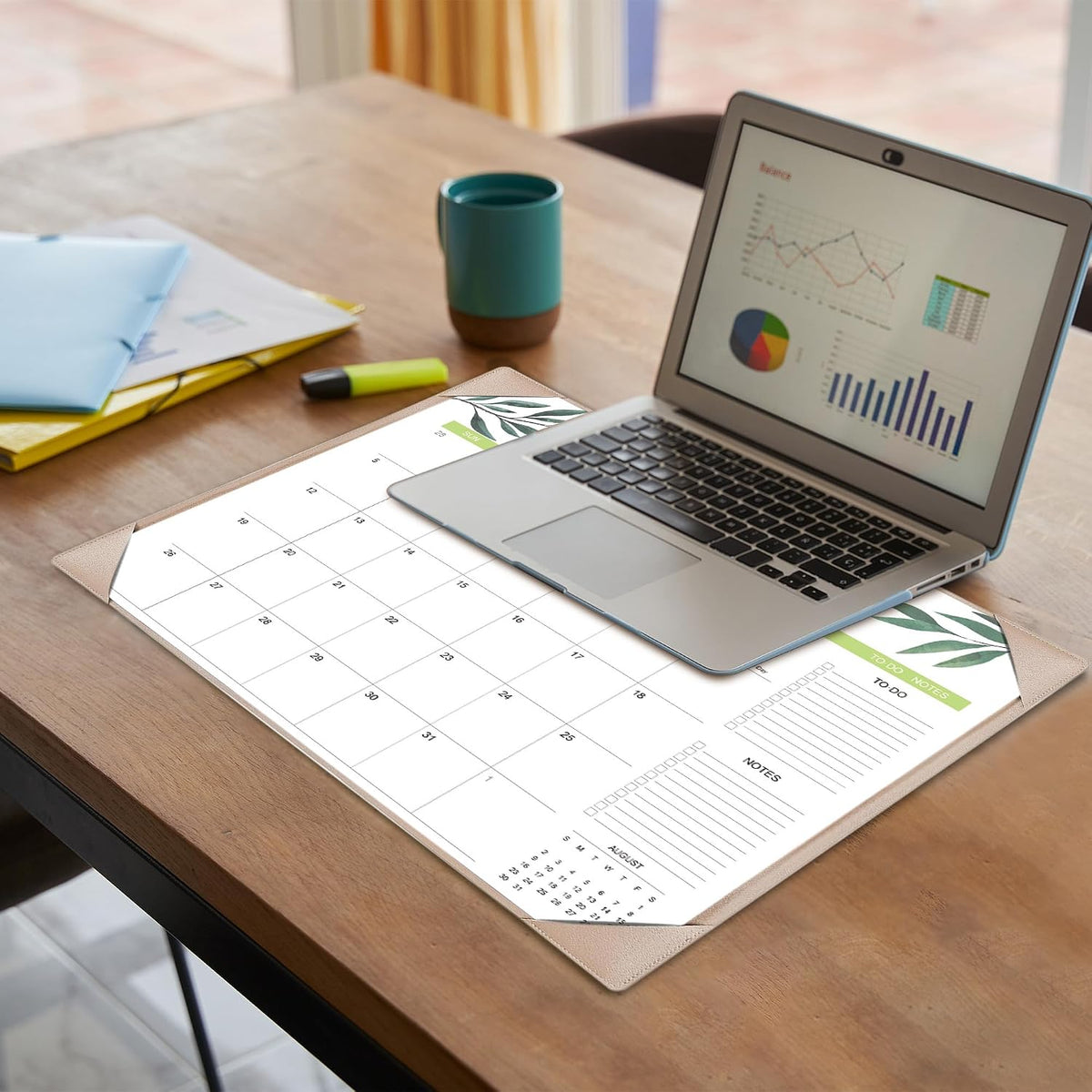 Desk Calendar 2026-2027 with Desk Mat – 22" x 17" Large Desk Pad Calendar Runs from July 2026 to December 2027, Office Supplies Desktop Monthly Calendar for Home & Office