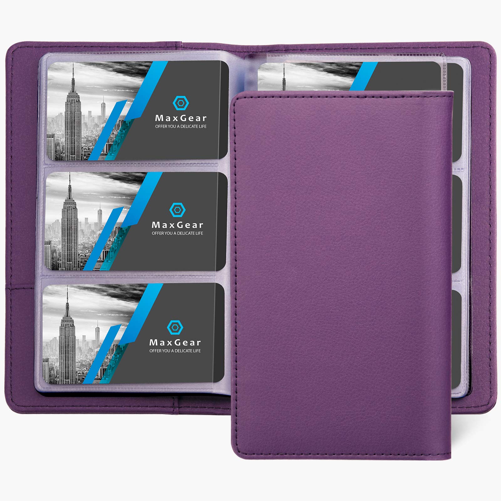 MaxGear Business Card Organizer Book, Holds 240 Cards, Black