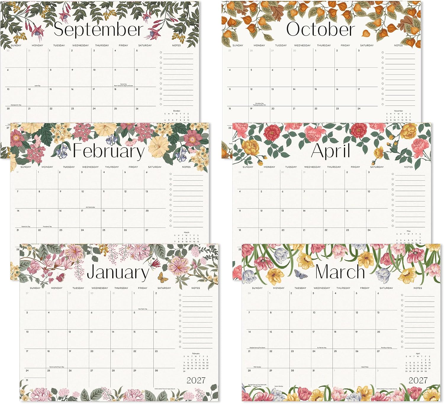 Cabbrix Desk Calendar 2026-2027 with Desktop Mat, Desk Pad Calendar From July 2026 to December 2027 15x12 inch, Desk Blotter Calendar for Home Office and School, Easy Planning, Gift for the Holidays