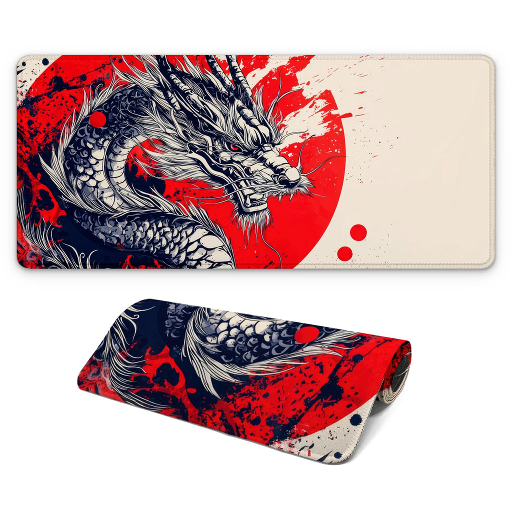Large Computer Mouse Pad with Non-Slip Base for Desktop, Cute Gaming Mouse Mat with Stitched Edges, Long Extended Anime Mousepad for Laptop, 31.5 x 11.8 inches (Cute Ribbon Bow)
