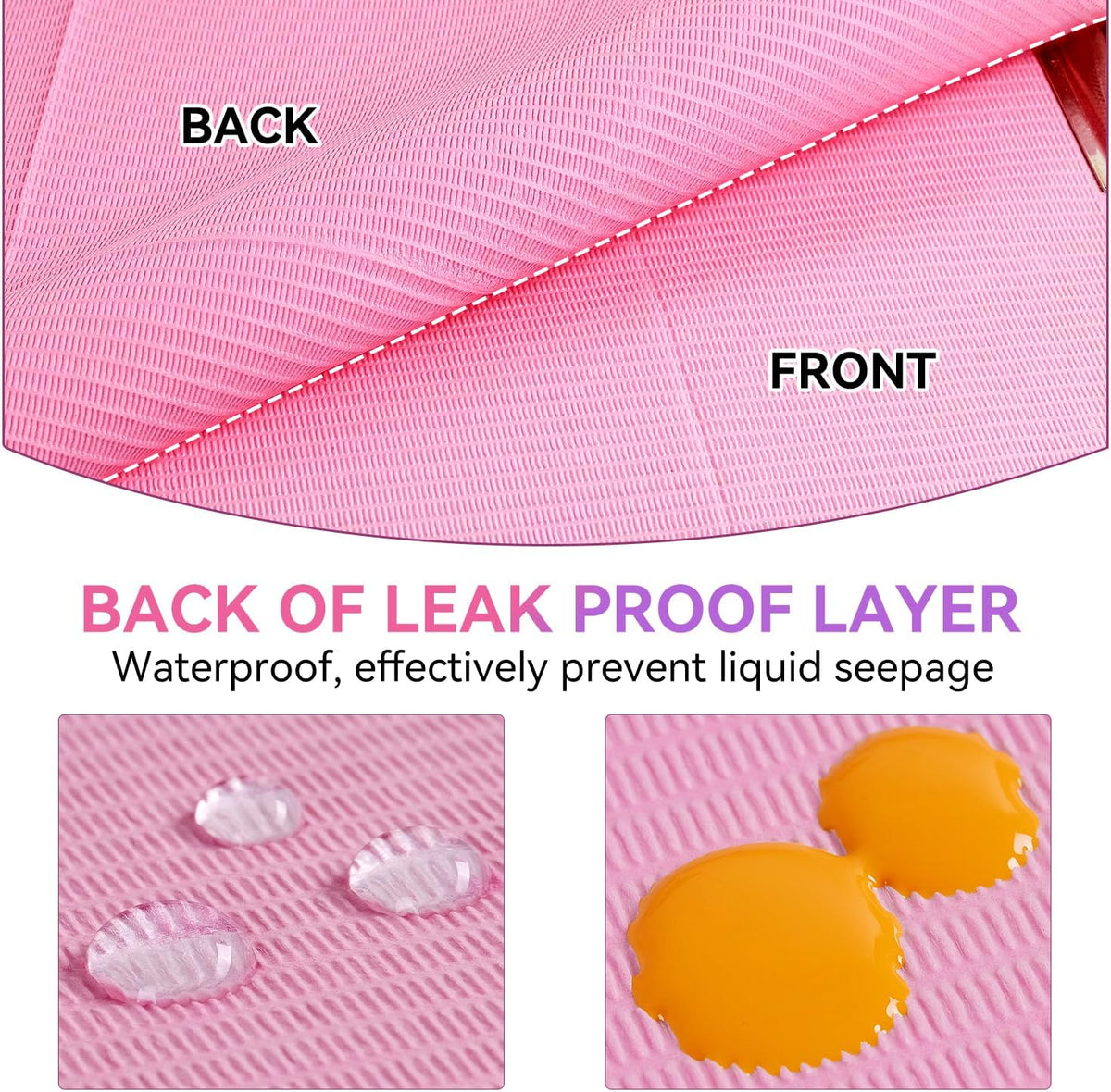 Makartt 50 Pcs Pink Disposable Nail Mats, 18"x13" Waterproof