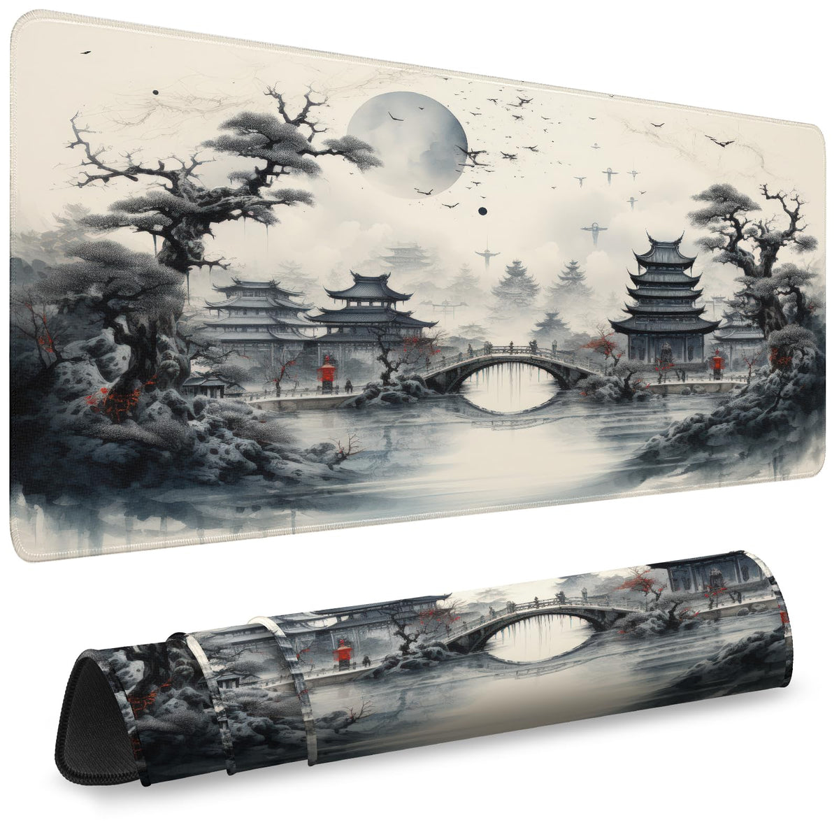 Mouse Pad Gaming - Desk Mat for Keyboard and Mouse - Large Mouse Pads for Desk, Gaming Mousepad with Non-Slip Base, Desks Pad (31.5" X 11.8") for Game, Office and Home