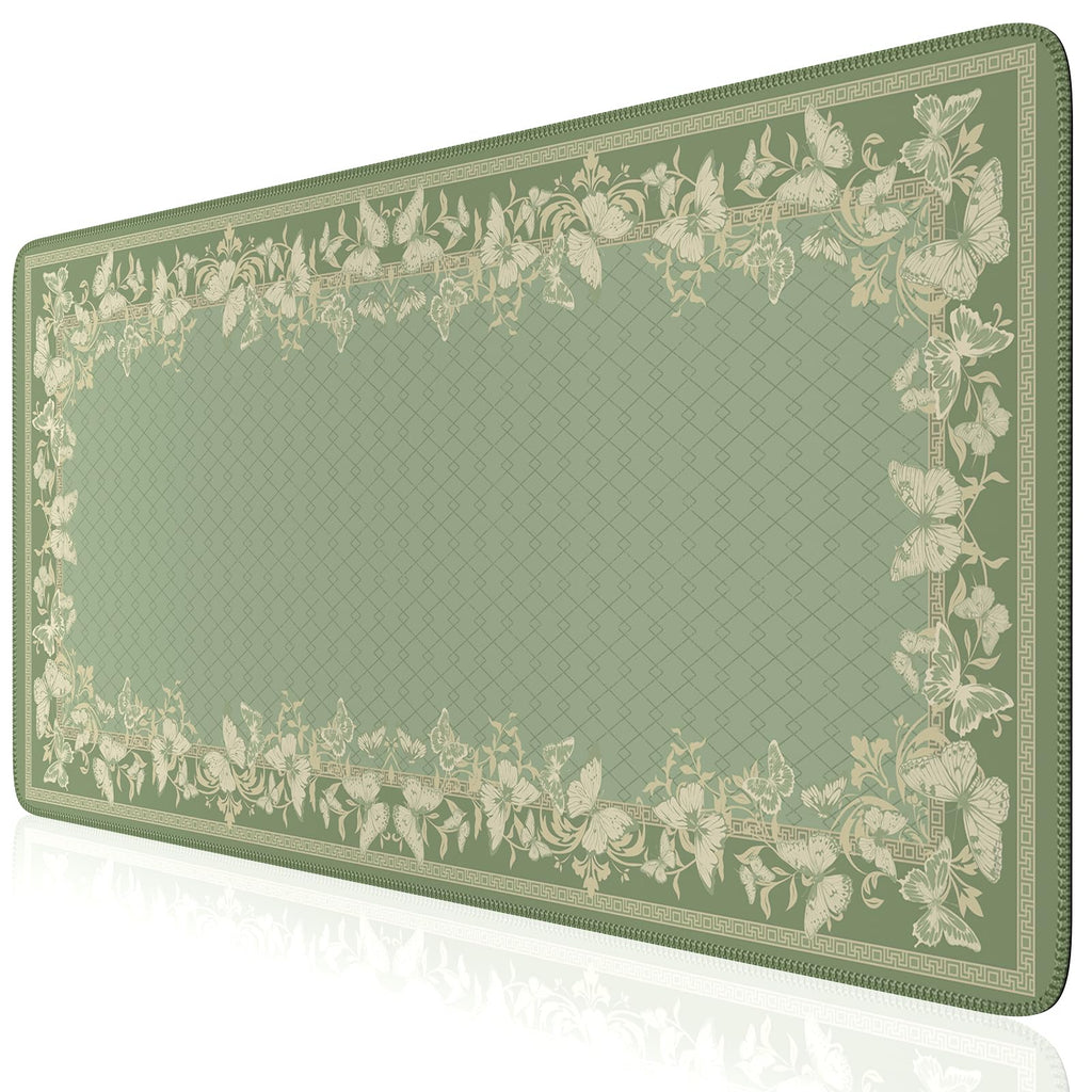 iCasso Desk Mat,Mouse Pad for Office Desk,35.4x15.7in,Pink Flowers