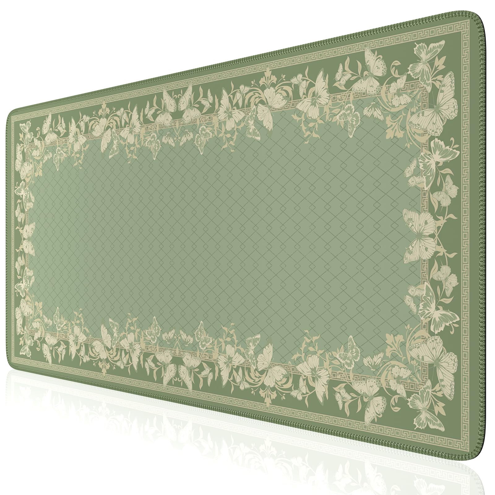 iCasso Desk Mat,Mouse Pad for Office Desk,35.4x15.7in,Pink Flowers