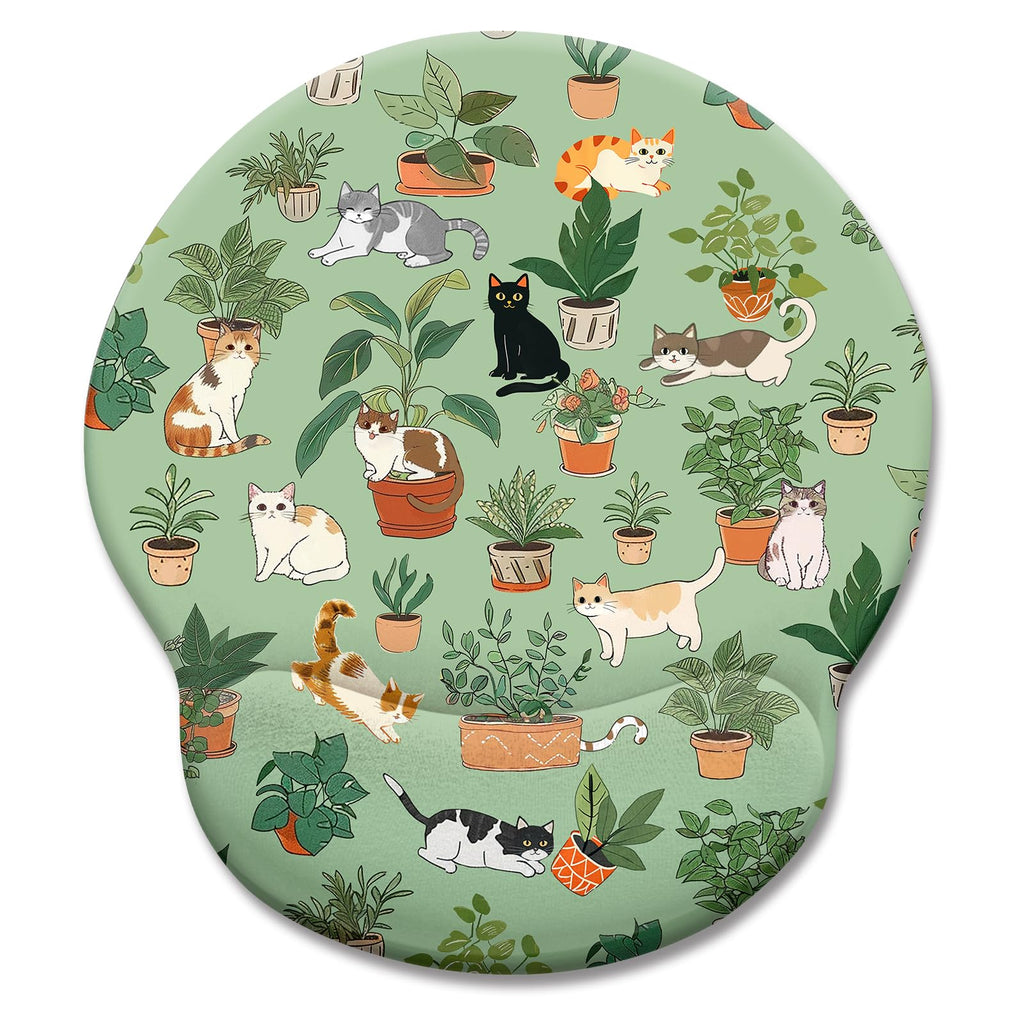 LIMKRIAN Funny Ergonomic Mouse Pad with Wrist Rest, Cat Desk Decor Gifts