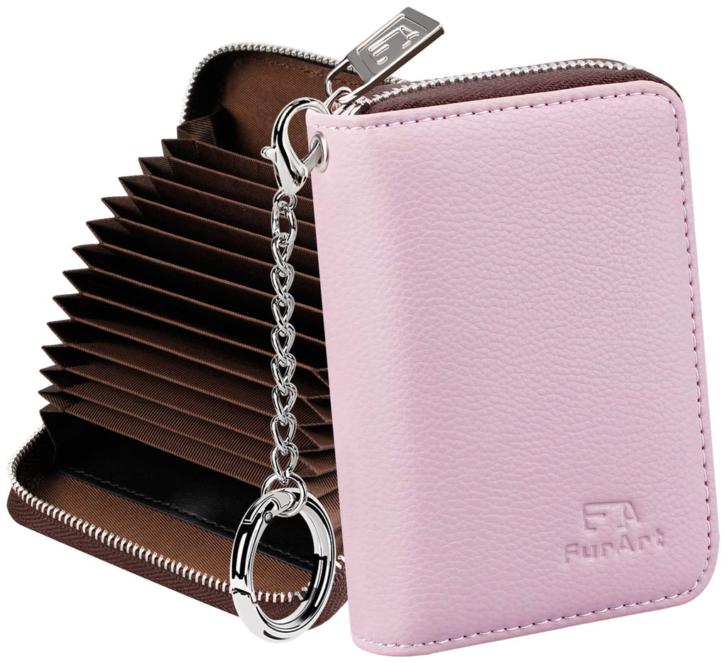 FurArt Zipper Wallet Women RFID Credit Card Holder keychain Wallet