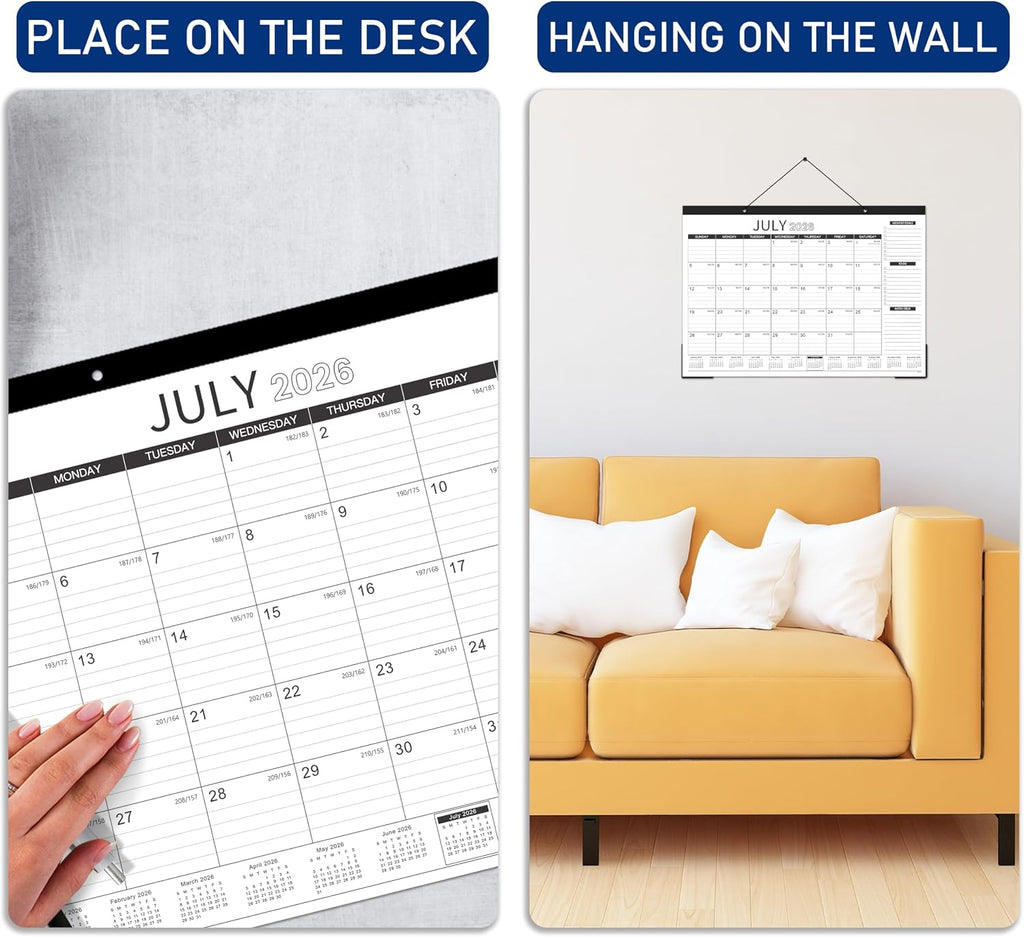 2027 Desk Calendar - Desk Calendar 2027, 18 Monthly 17" x 12"