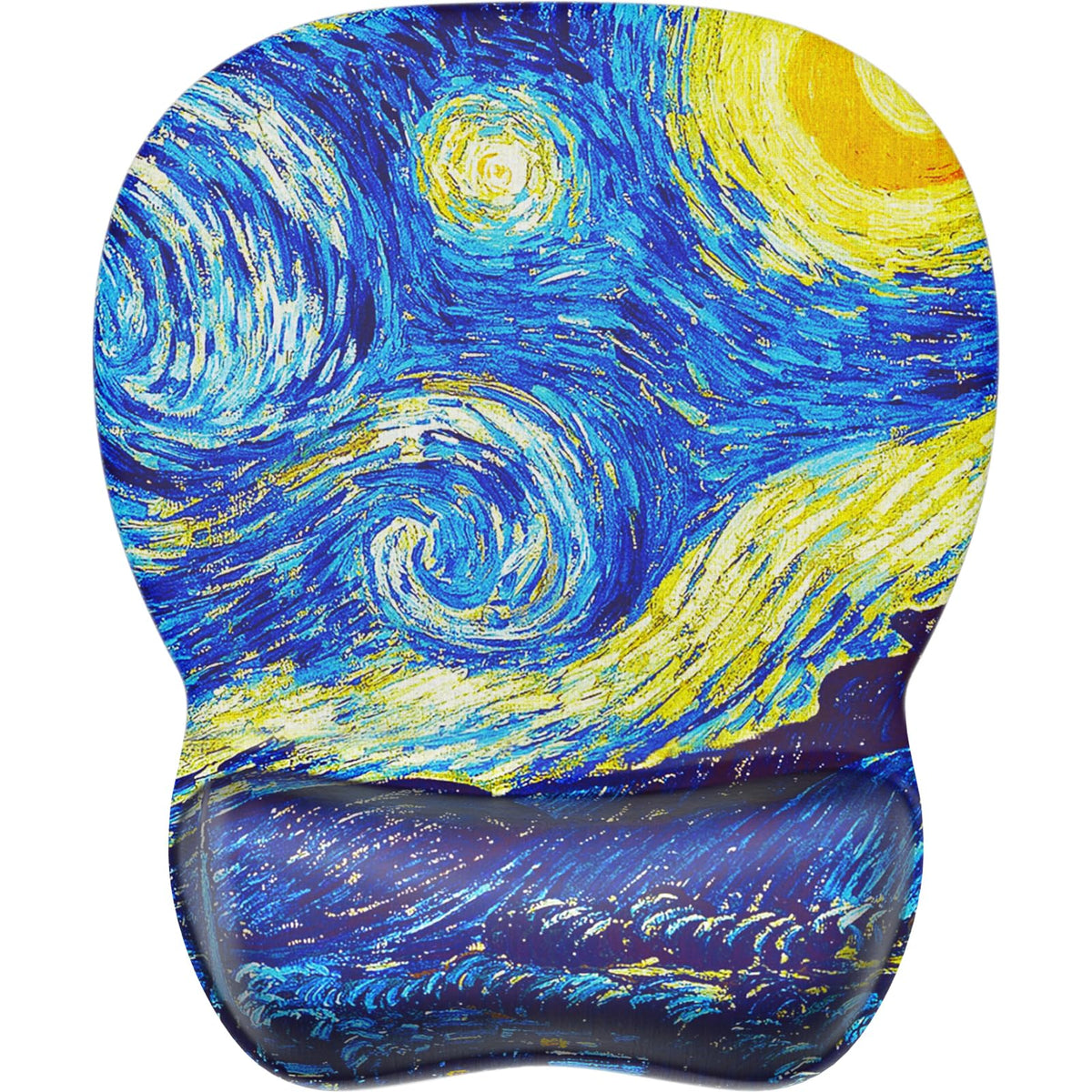 MROCO Ergonomic Mouse Pad with Gel Wrist Rest, 9.4 x 8.1 in, Black