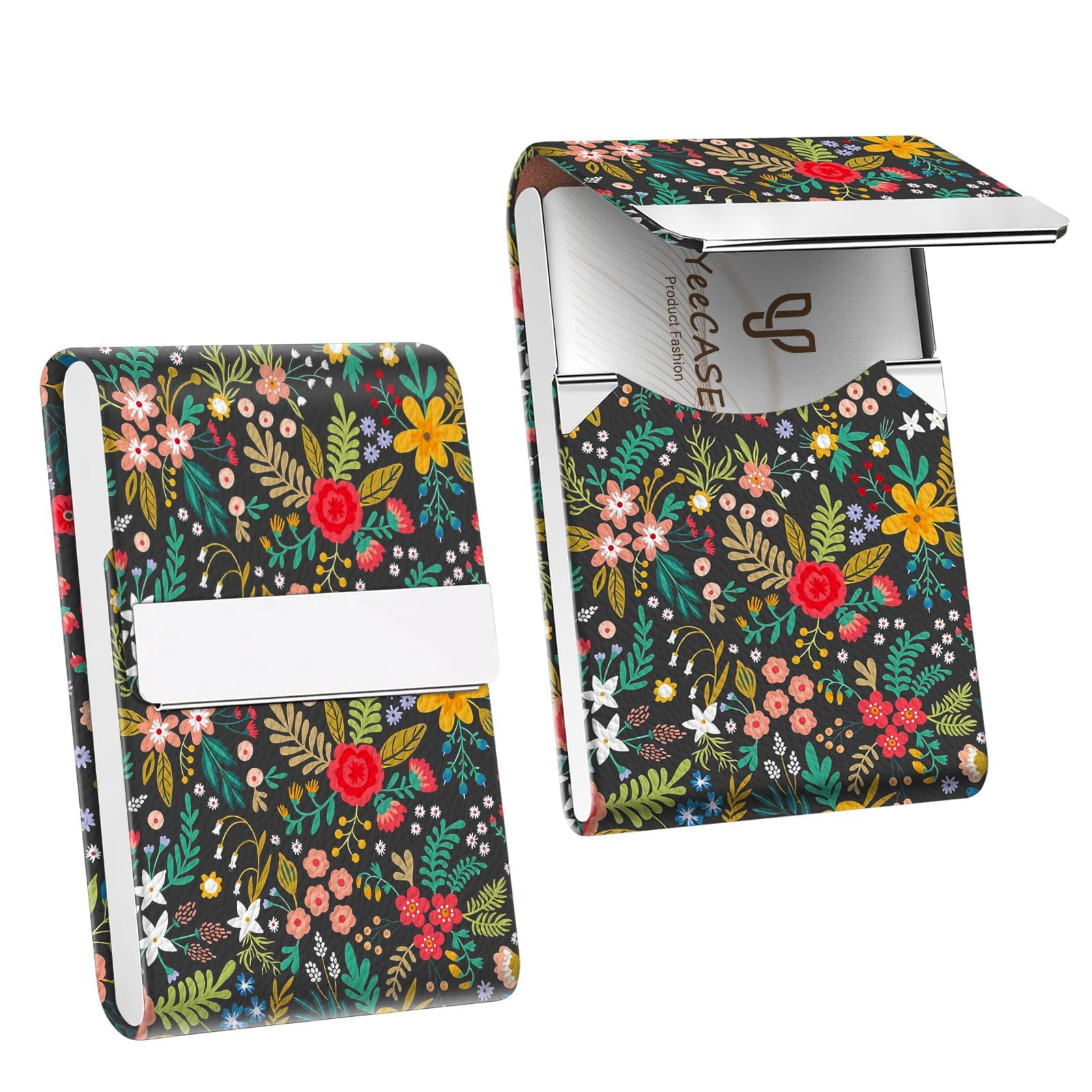 2Pack Business Card Holder, Metal Slim Business Card Case, RFID Blocking